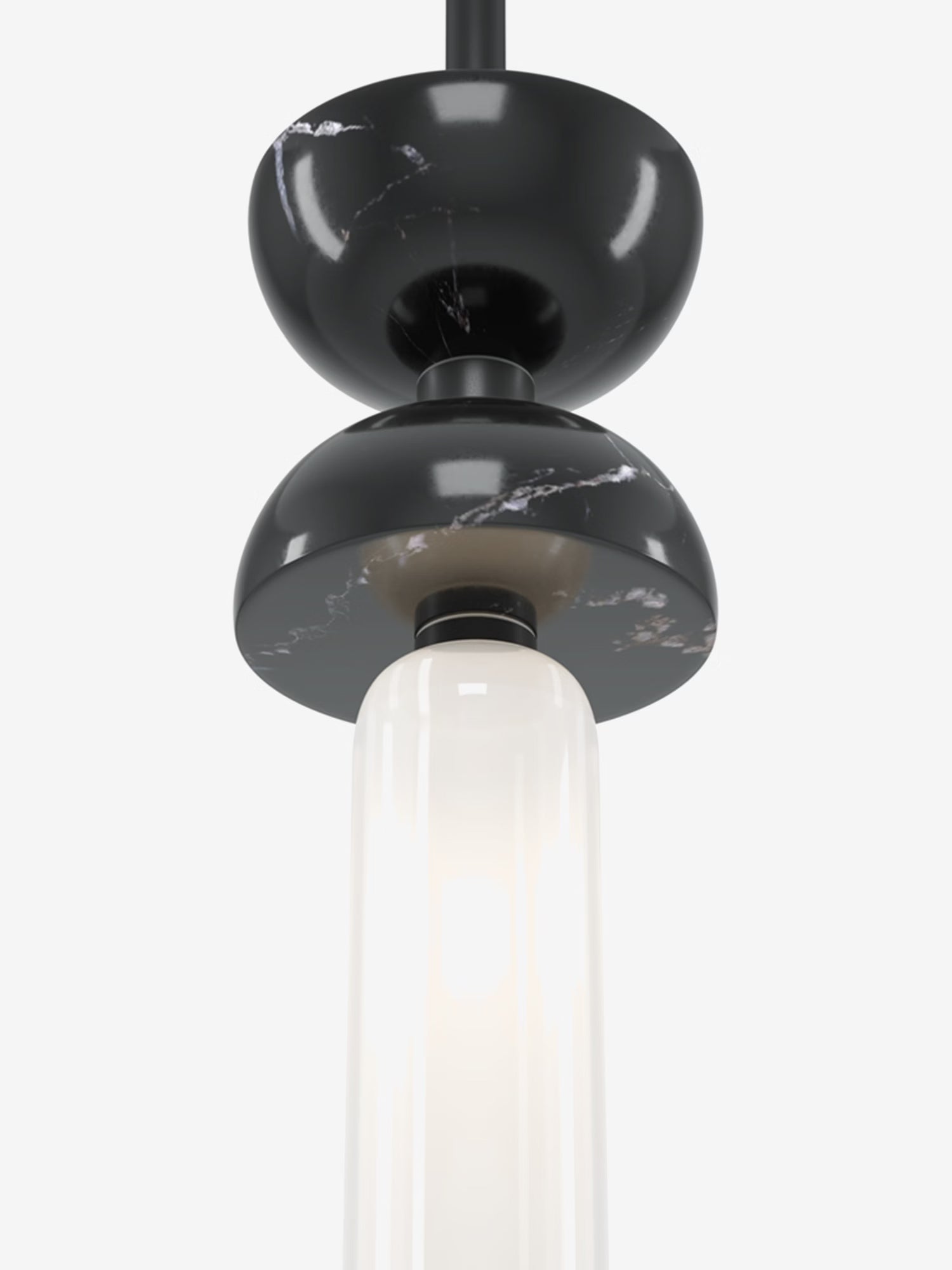 Kyoto Textured design pendant lamp - Japanese style in natural marble and glass