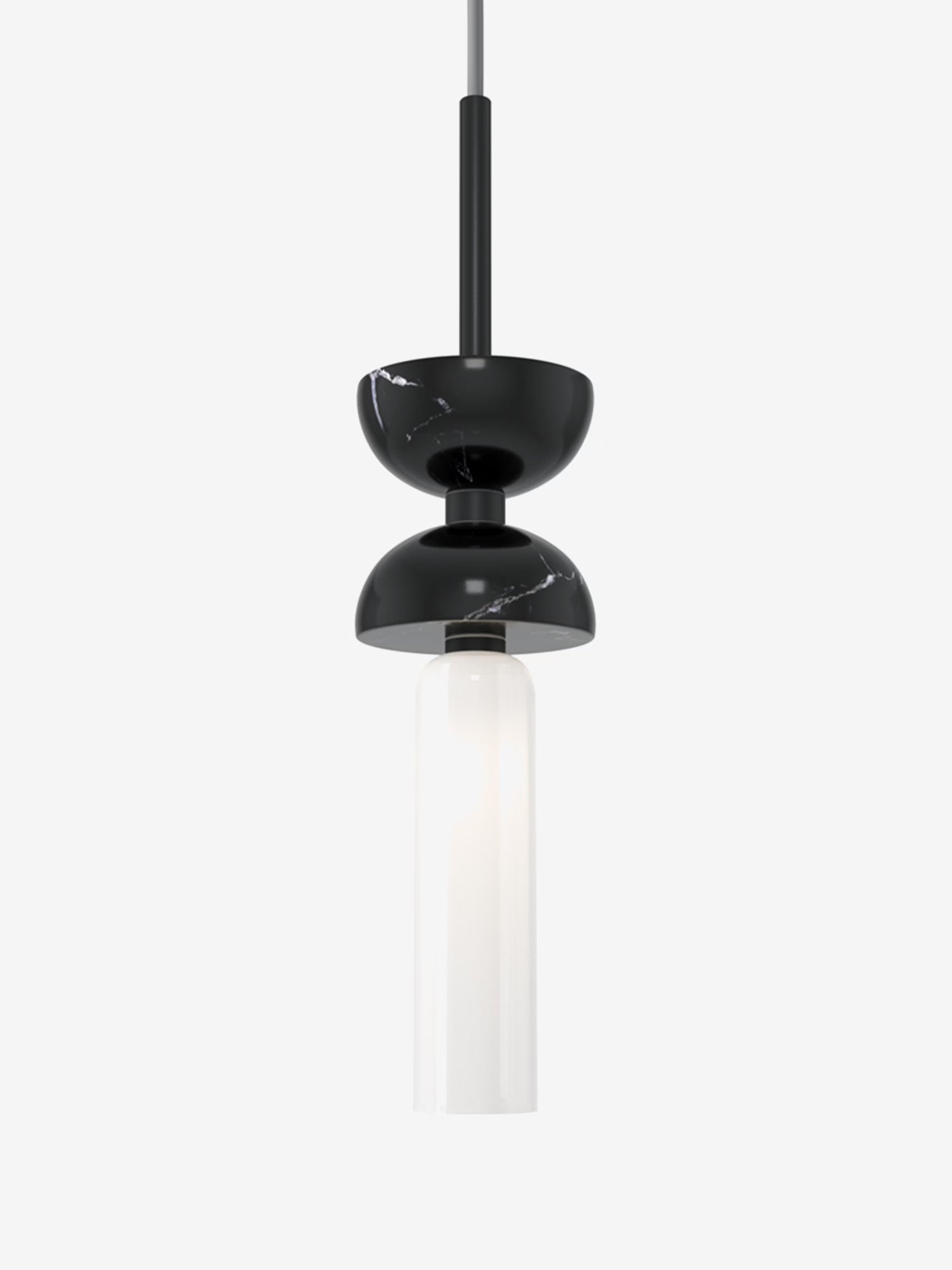 Kyoto Suspension au design matérique - style japonais en marbre naturel et verre