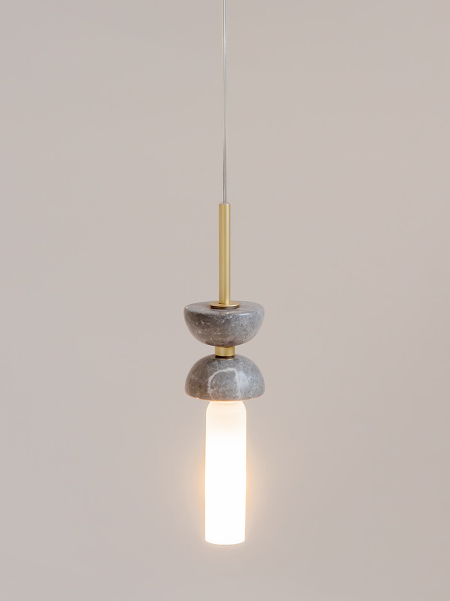 Kyoto Textured design pendant lamp - Japanese style in natural marble and glass