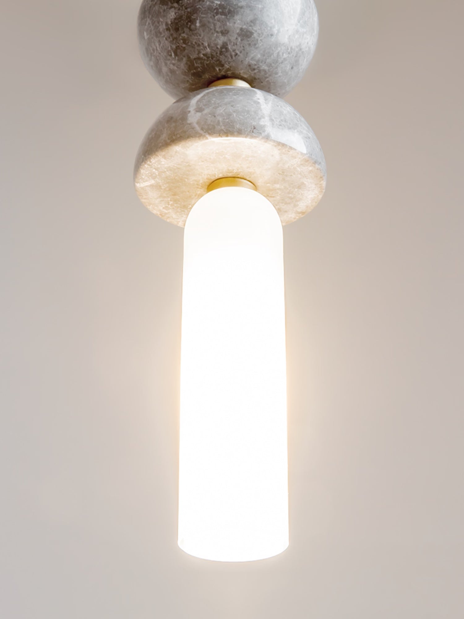 Kyoto Textured design pendant lamp - Japanese style in natural marble and glass