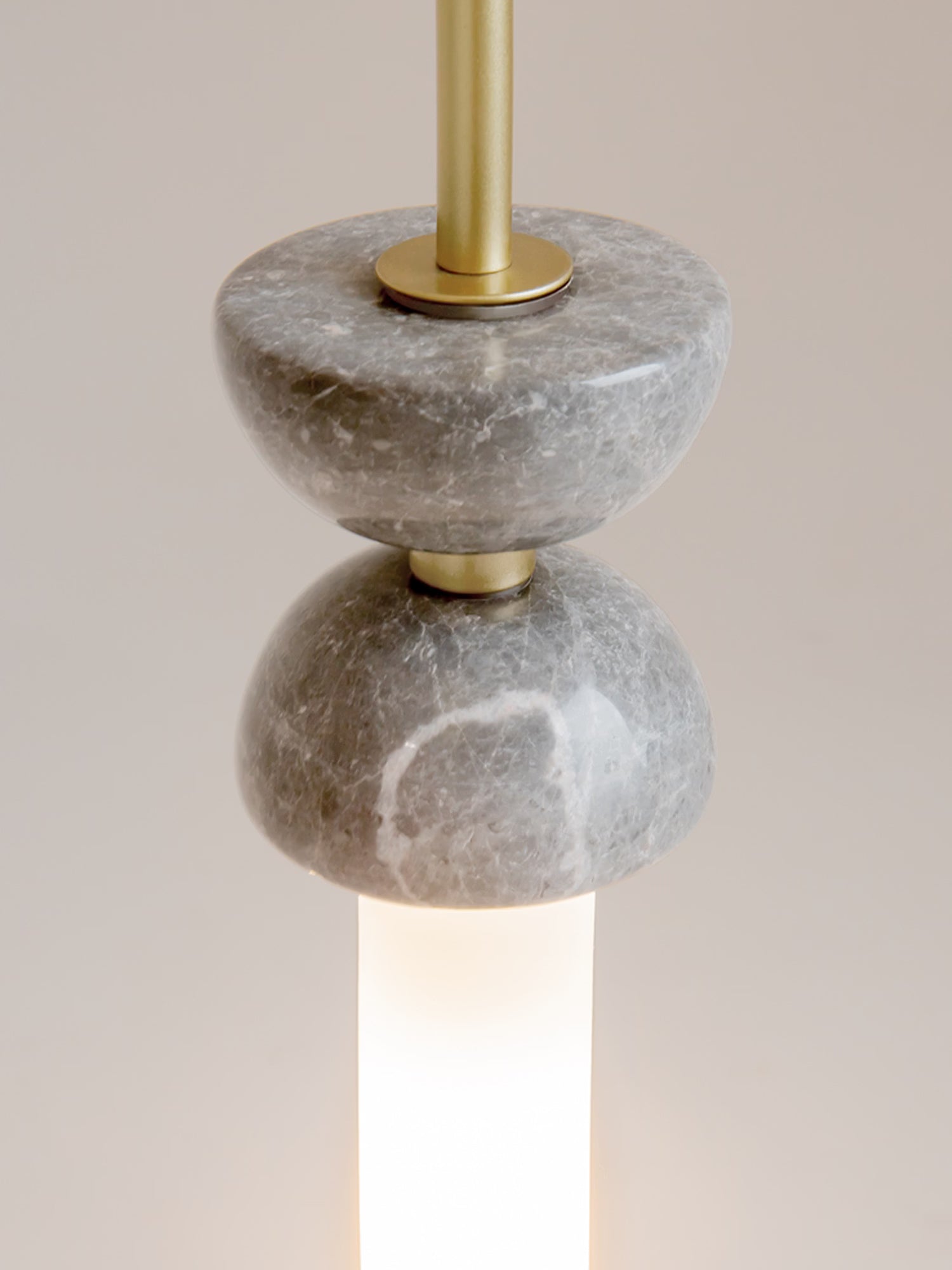 Kyoto Textured design pendant lamp - Japanese style in natural marble and glass