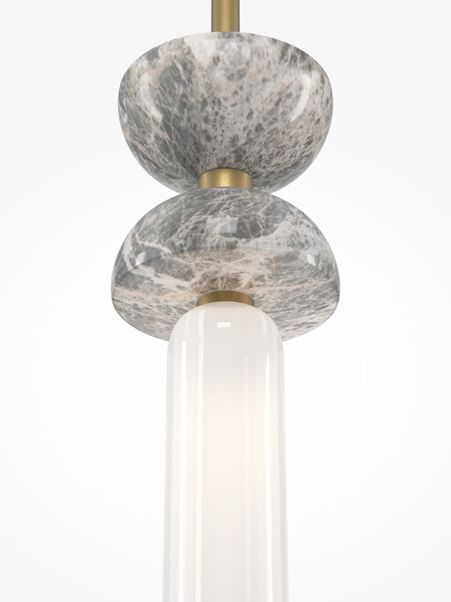 Kyoto Textured design pendant lamp - Japanese style in natural marble and glass