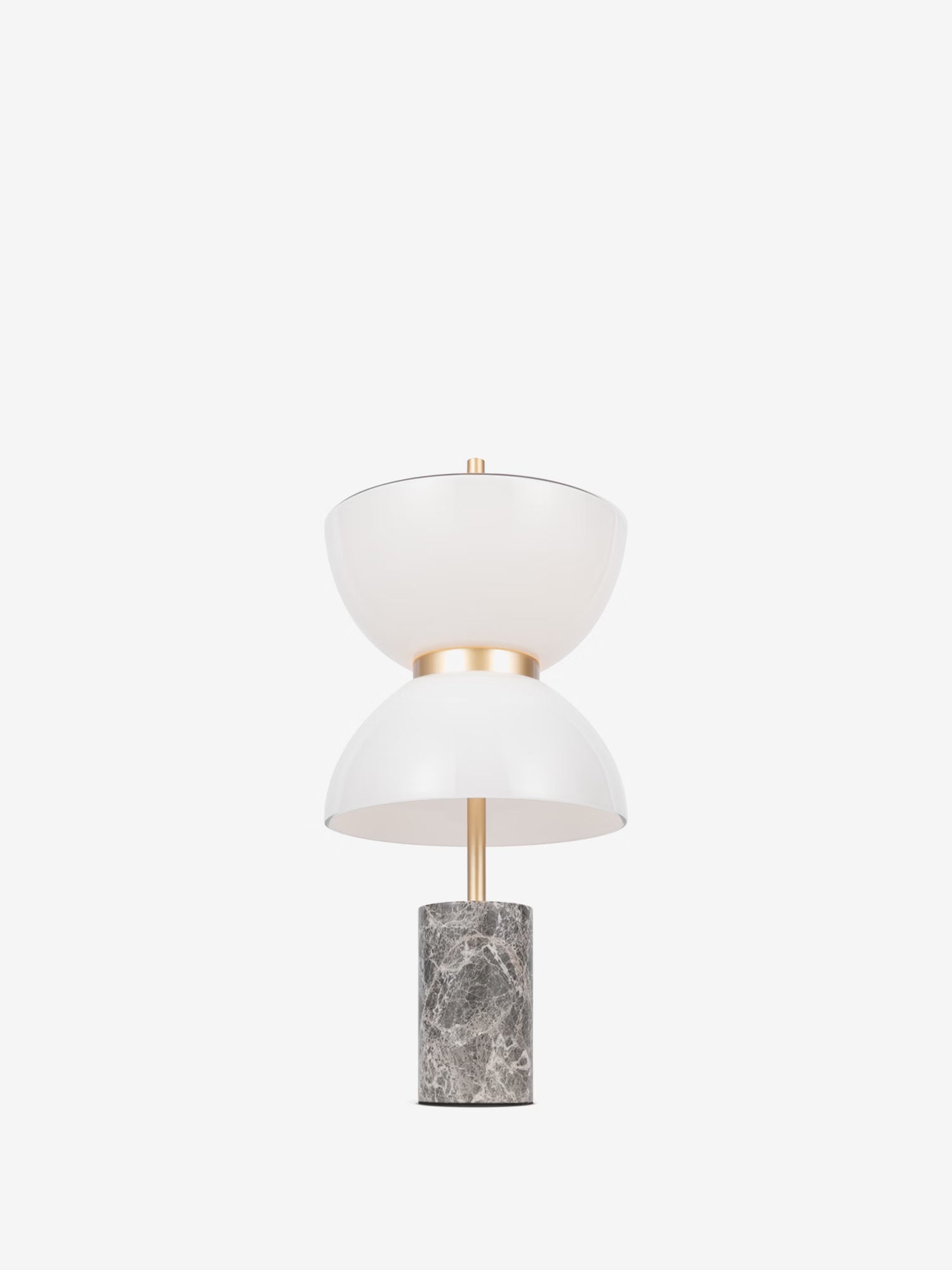 Kyoto Lampada da tavolo a led - design moderno e stile giapponese in vetro bianco e marmo naturale