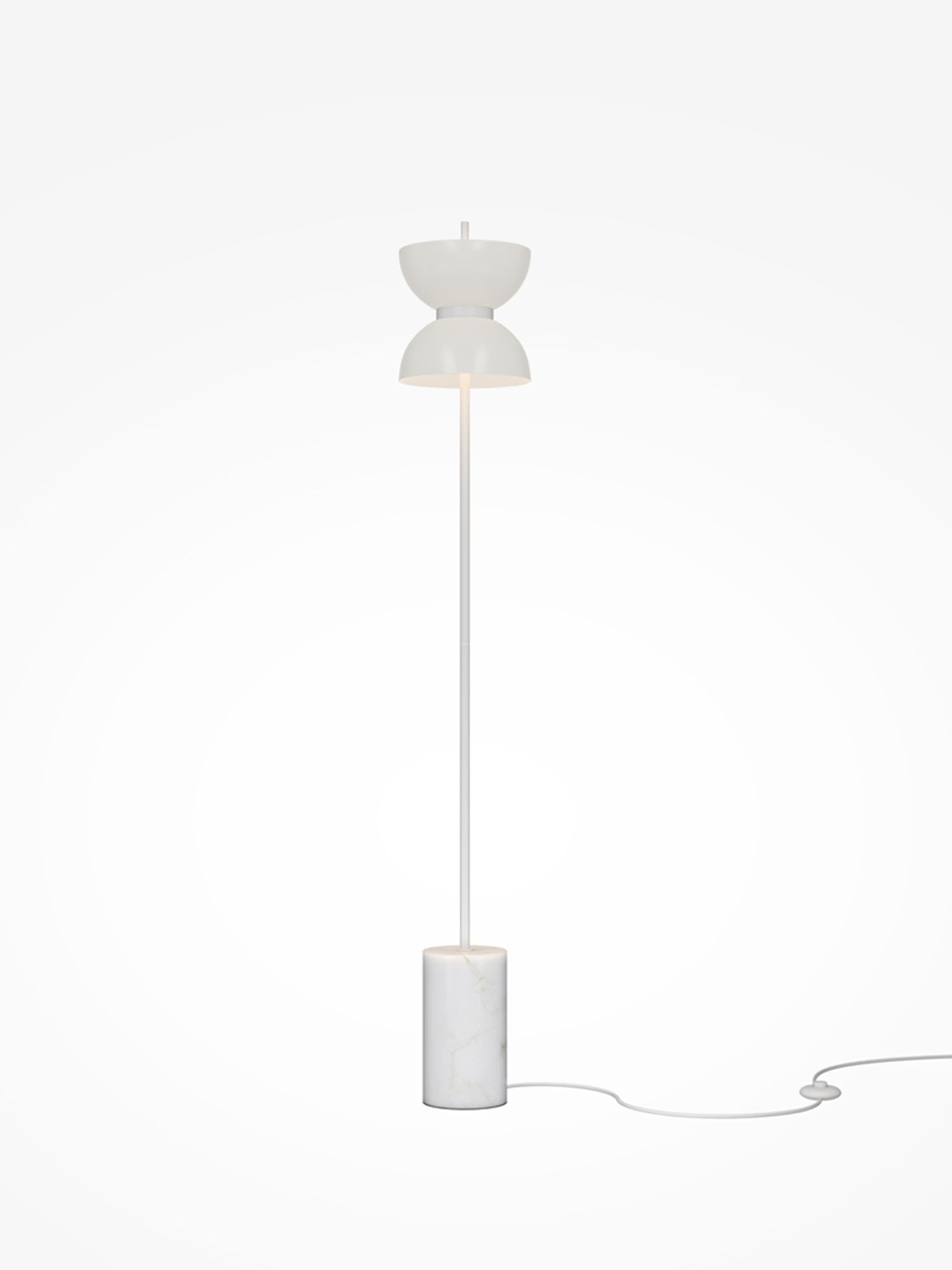Kyoto Floor Lamp – Architectural elegance in natural marble and opaline glass in 3 color variants