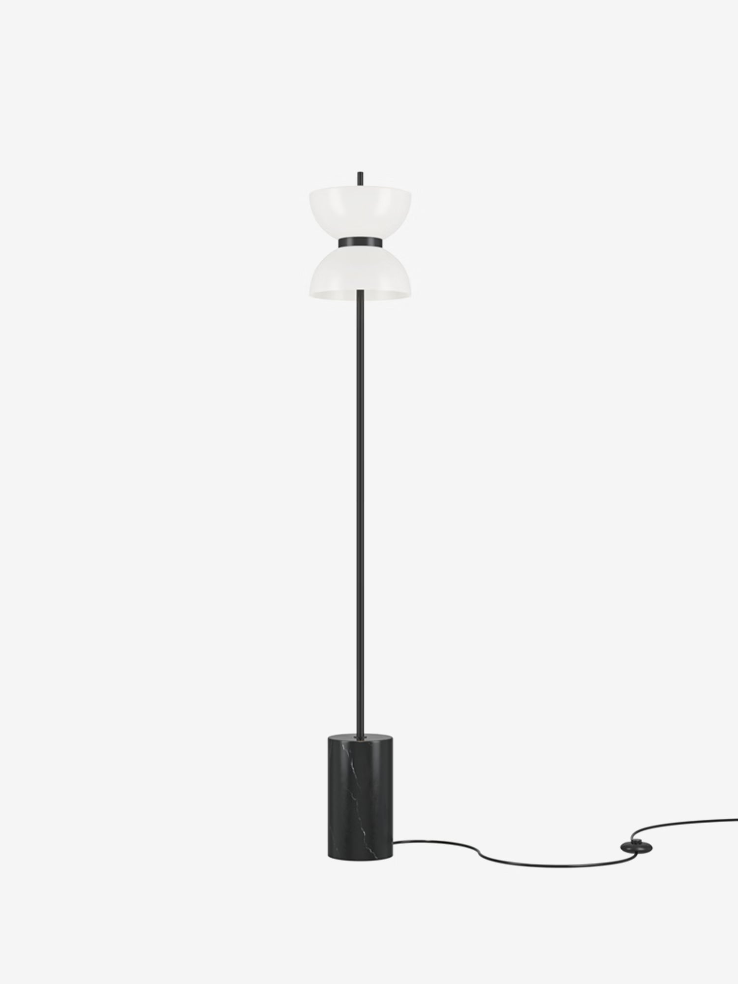Kyoto Floor Lamp – Architectural elegance in natural marble and opaline glass in 3 color variants