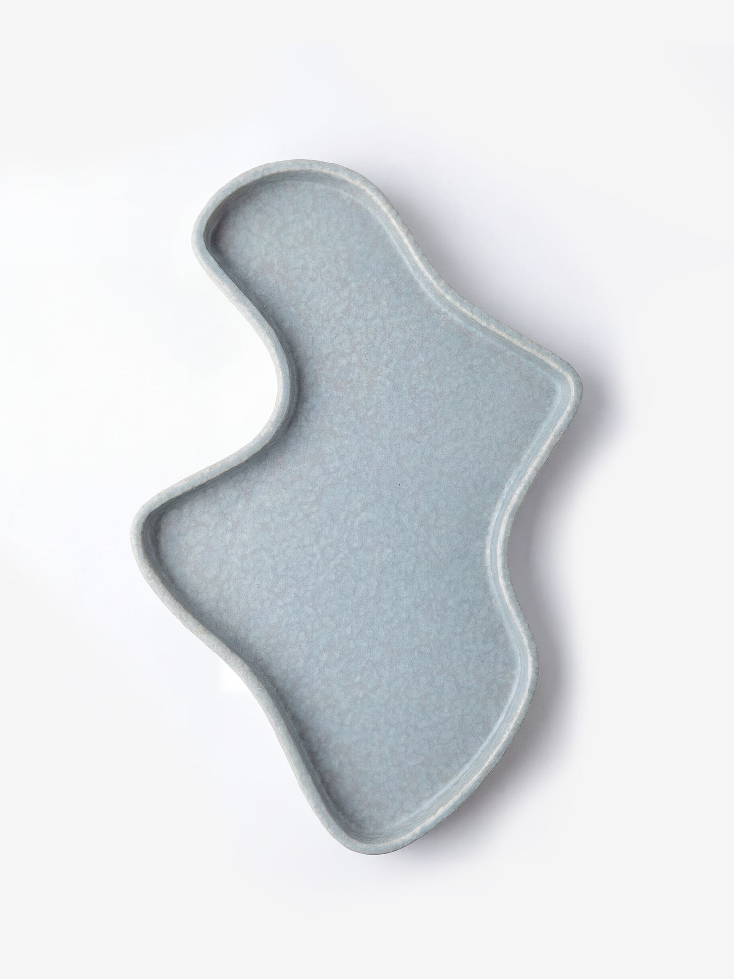 Lakey decorative tray in organic blue gres 32 cm