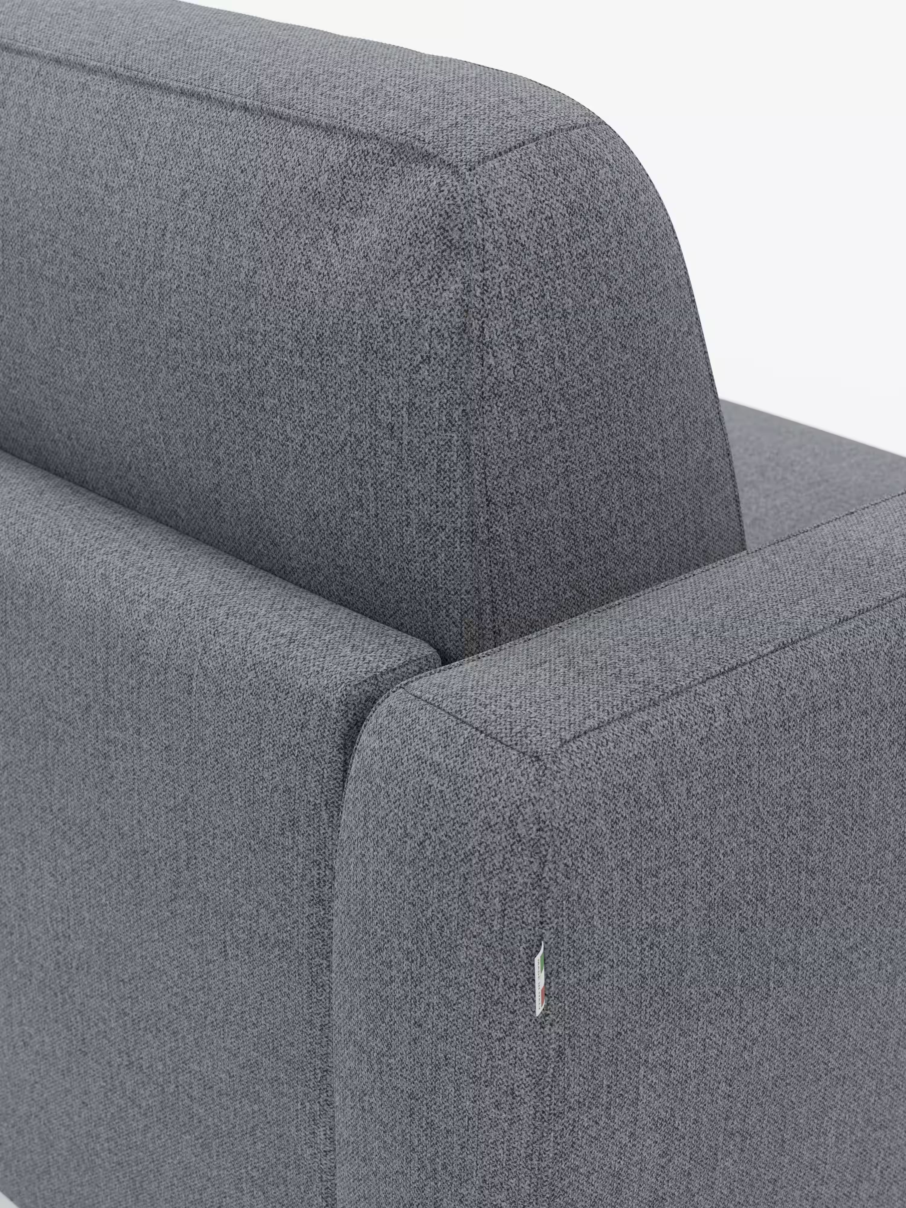 Leonida divano letto sfoderabile 3 posti - materasso alto 18 cm incluso e vano porta-cuscini in Tessuto Smacchiabile