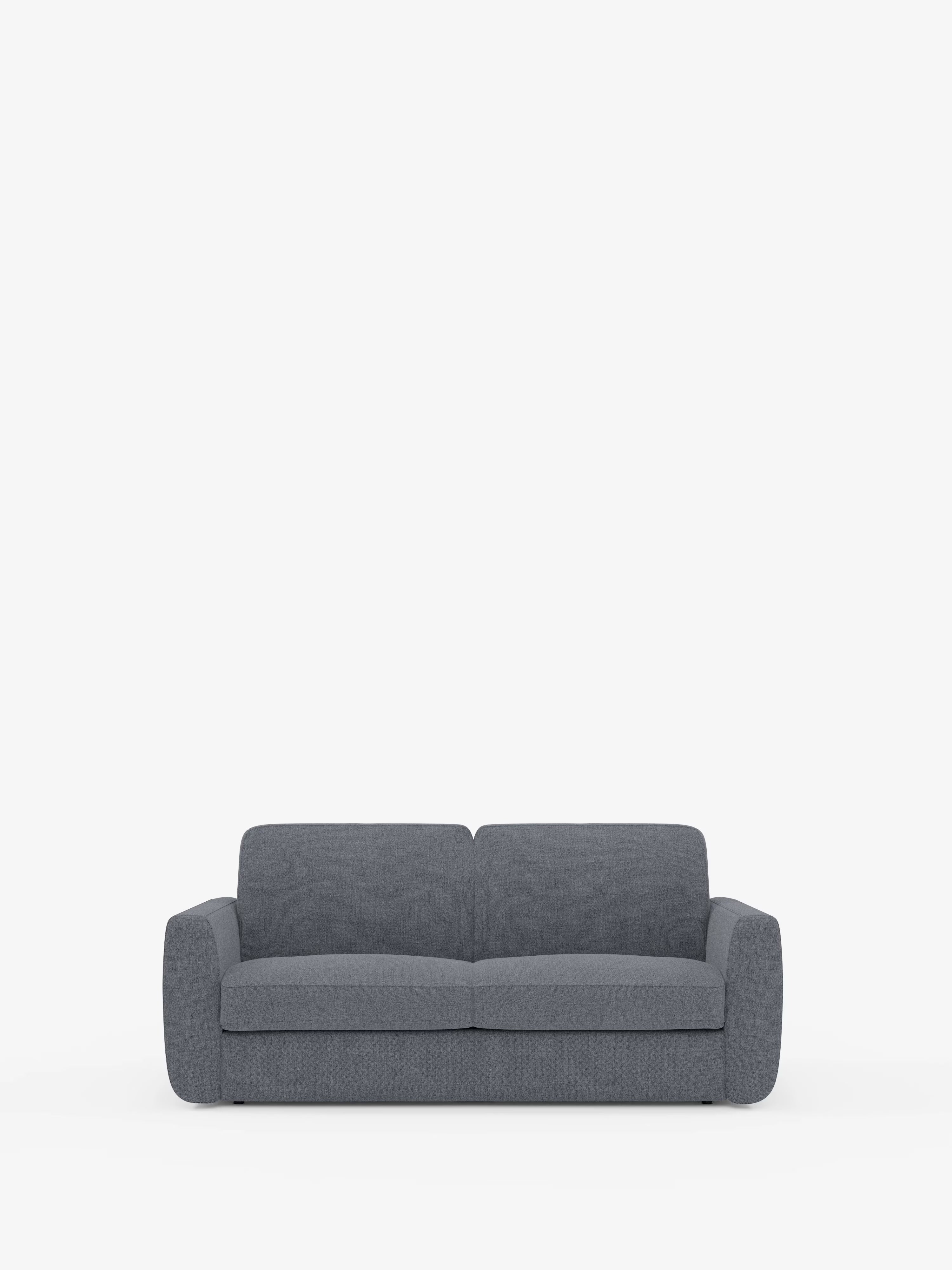 Leonida divano letto sfoderabile 3 posti - materasso alto 18 cm incluso e vano porta-cuscini in Tessuto Smacchiabile