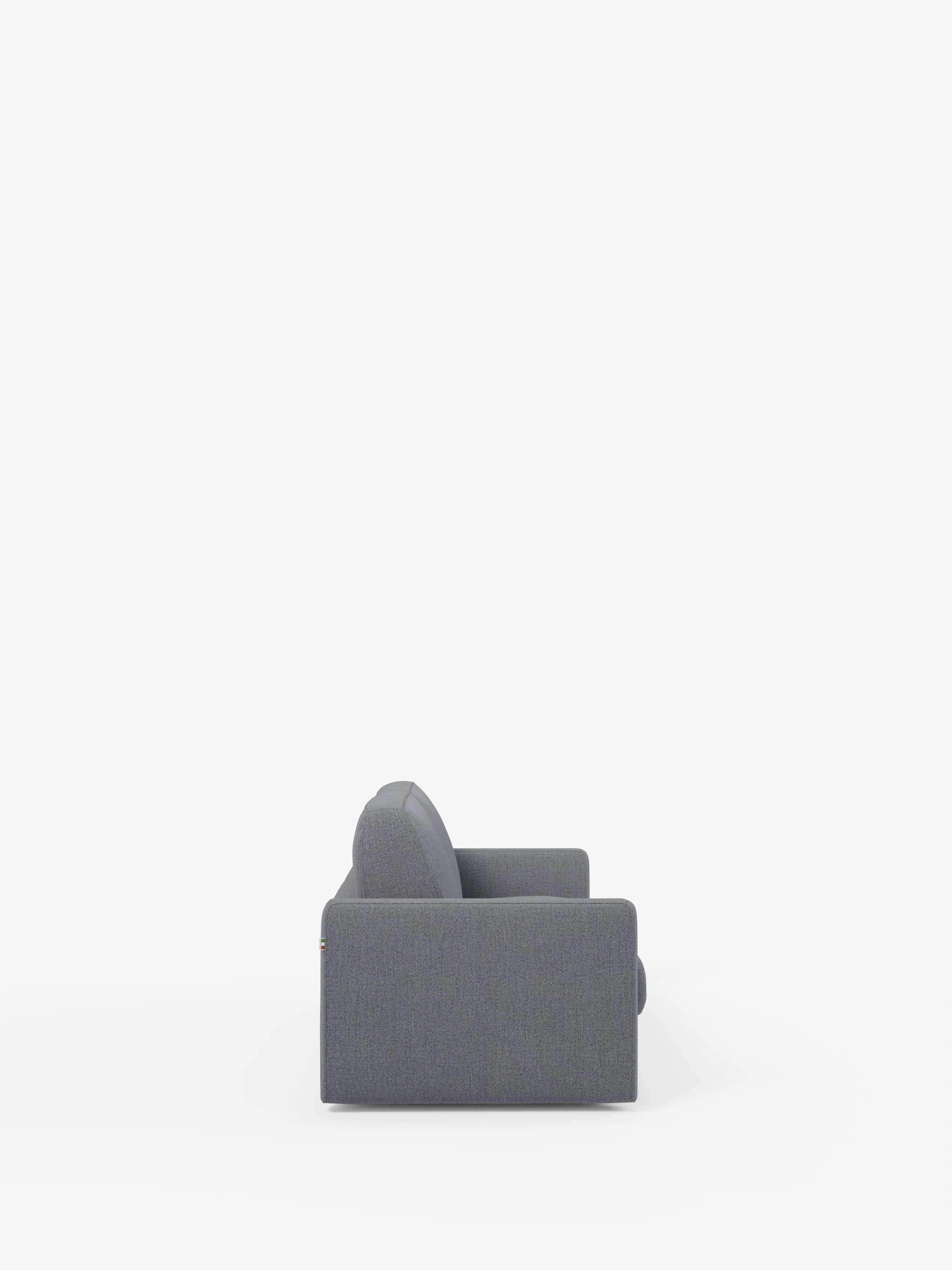 Leonida divano letto sfoderabile 3 posti - materasso alto 18 cm incluso e vano porta-cuscini in Tessuto Smacchiabile