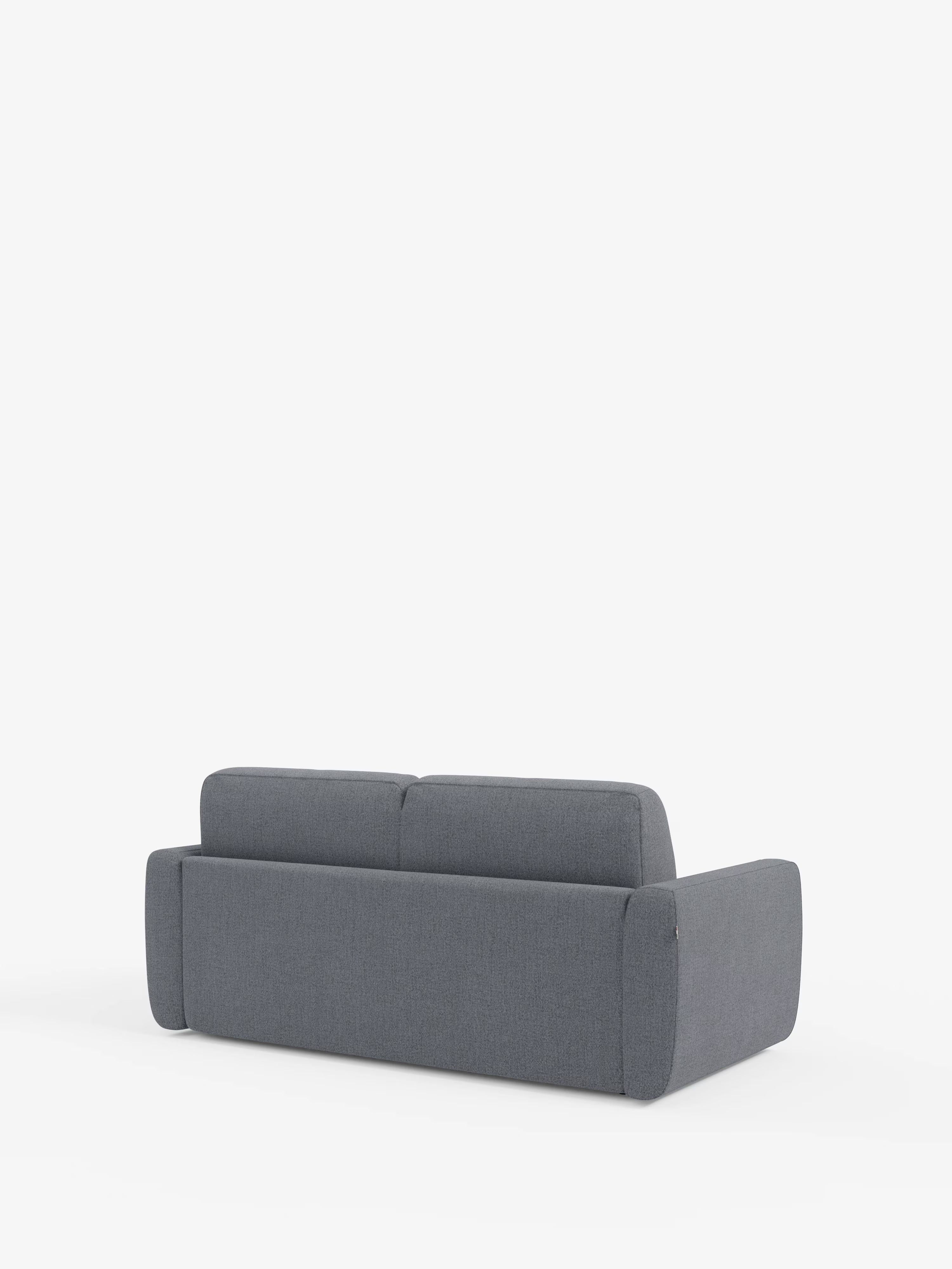 Leonida divano letto sfoderabile 3 posti - materasso alto 18 cm incluso e vano porta-cuscini in Tessuto Smacchiabile