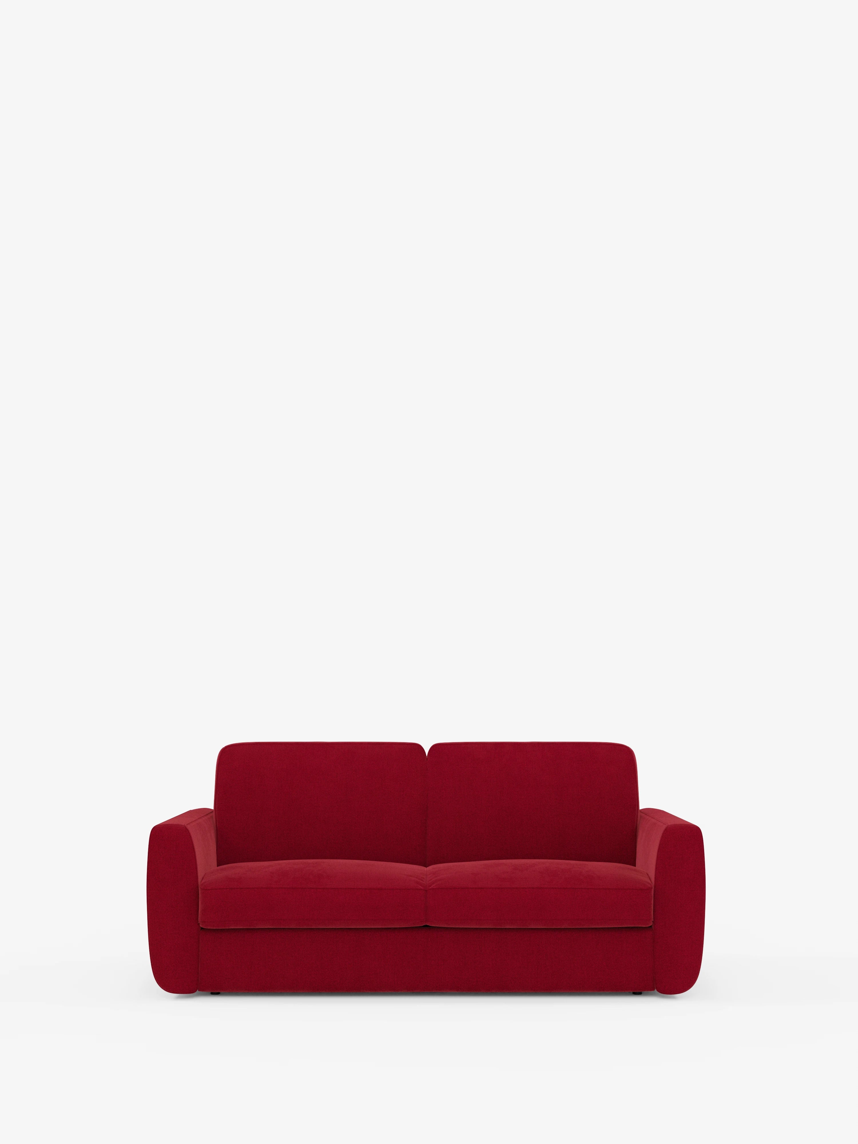 Leonida divano letto sfoderabile 3 posti - materasso alto 18 cm incluso e vano porta-cuscini in Tessuto Smacchiabile