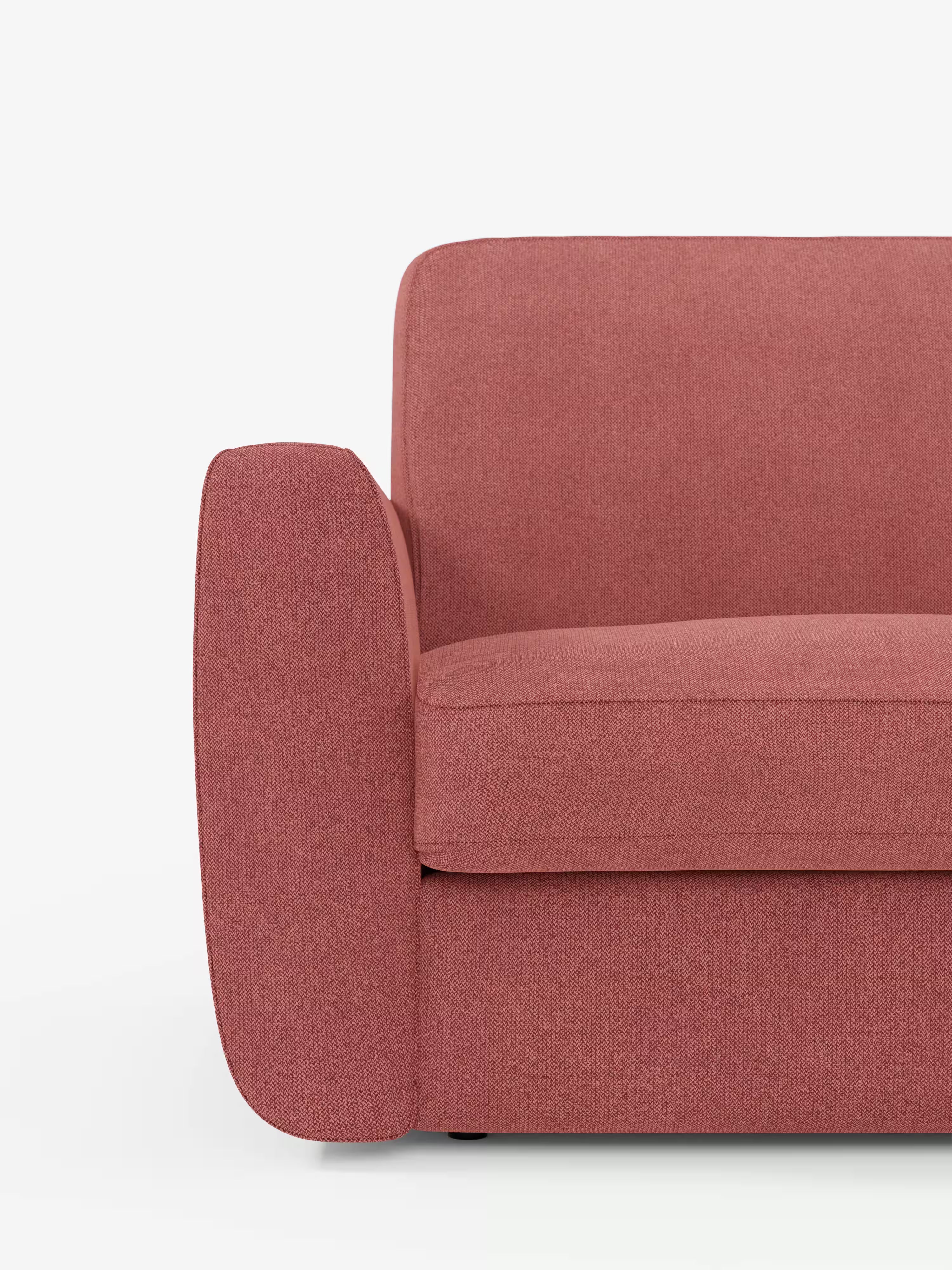 Leonida divano letto sfoderabile 3 posti - materasso alto 18 cm incluso e vano porta-cuscini in Tessuto Smacchiabile