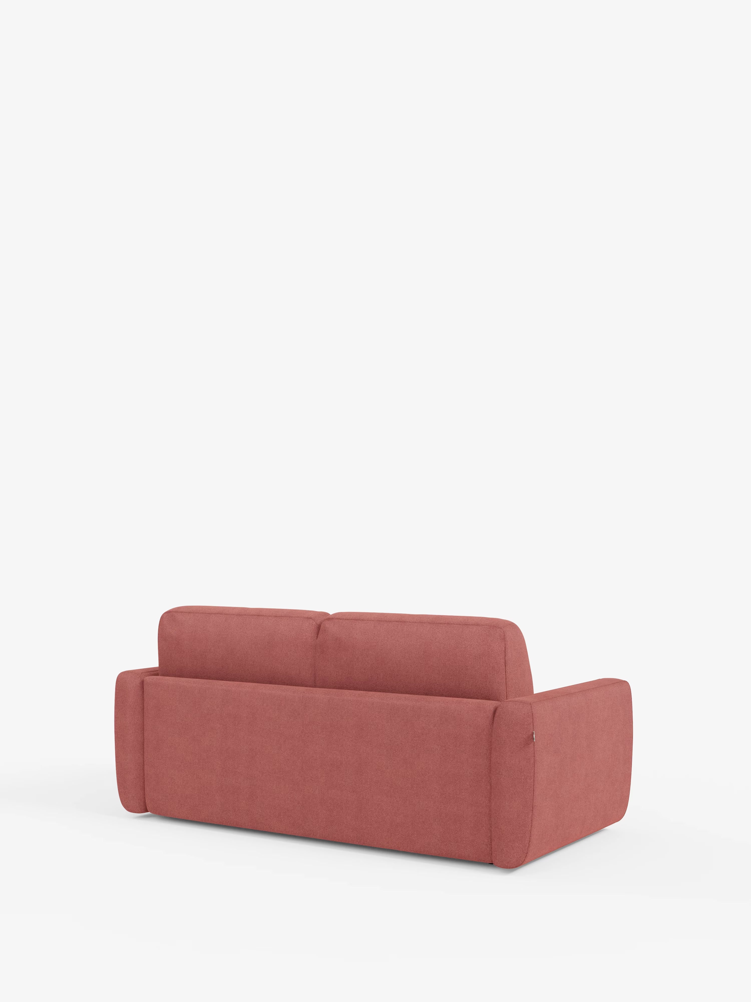 Leonida divano letto sfoderabile 3 posti - materasso alto 18 cm incluso e vano porta-cuscini in Tessuto Smacchiabile