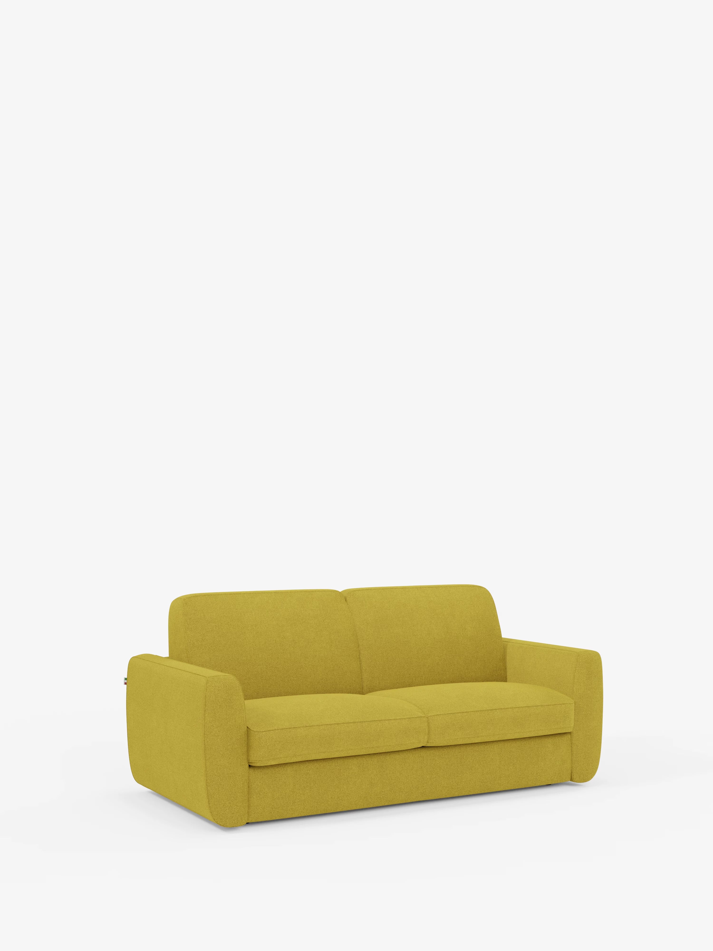 Leonida divano letto sfoderabile 3 posti - materasso alto 18 cm incluso e vano porta-cuscini in Tessuto Smacchiabile