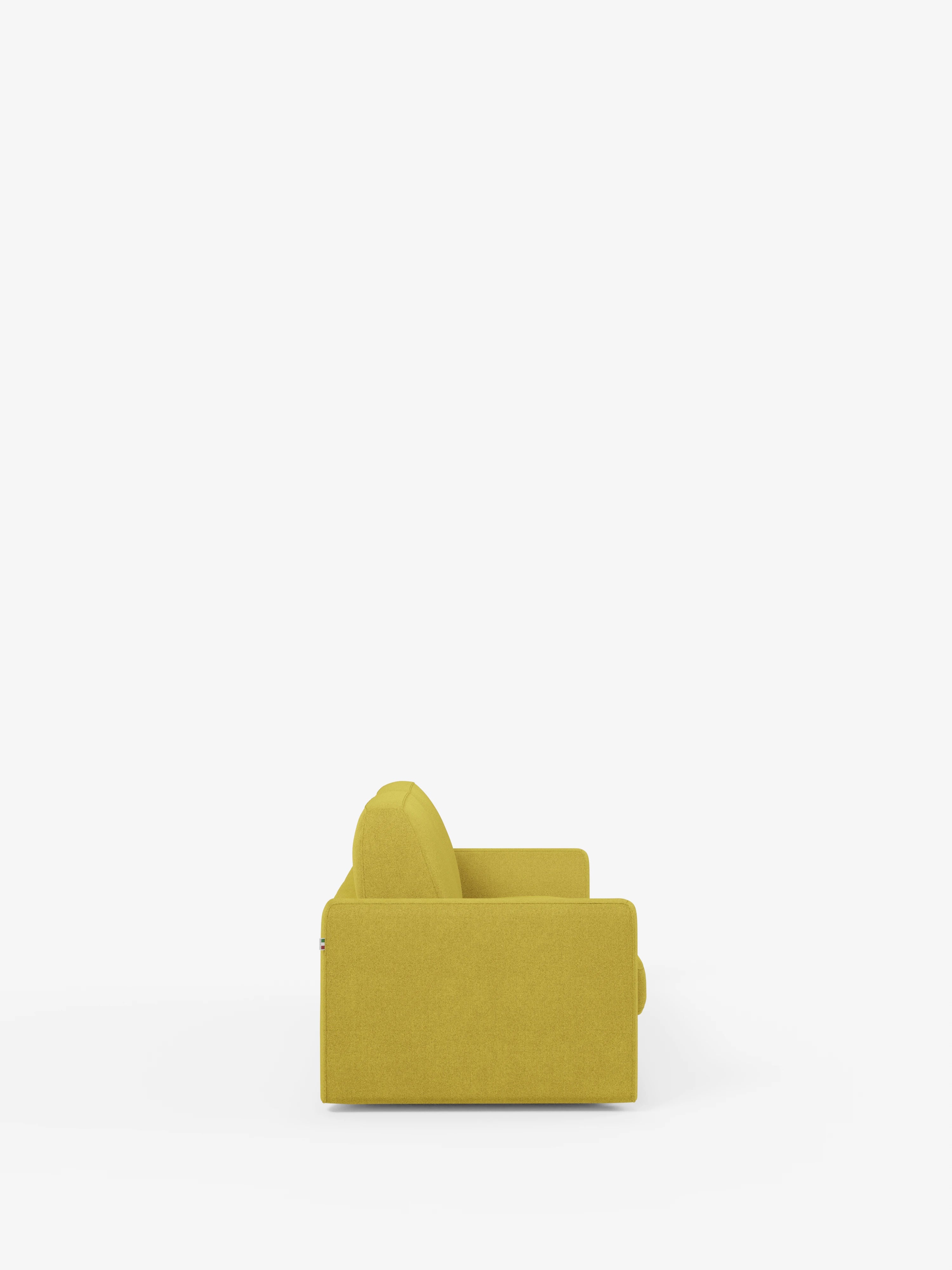 Leonida divano letto sfoderabile 3 posti - materasso alto 18 cm incluso e vano porta-cuscini in Tessuto Smacchiabile