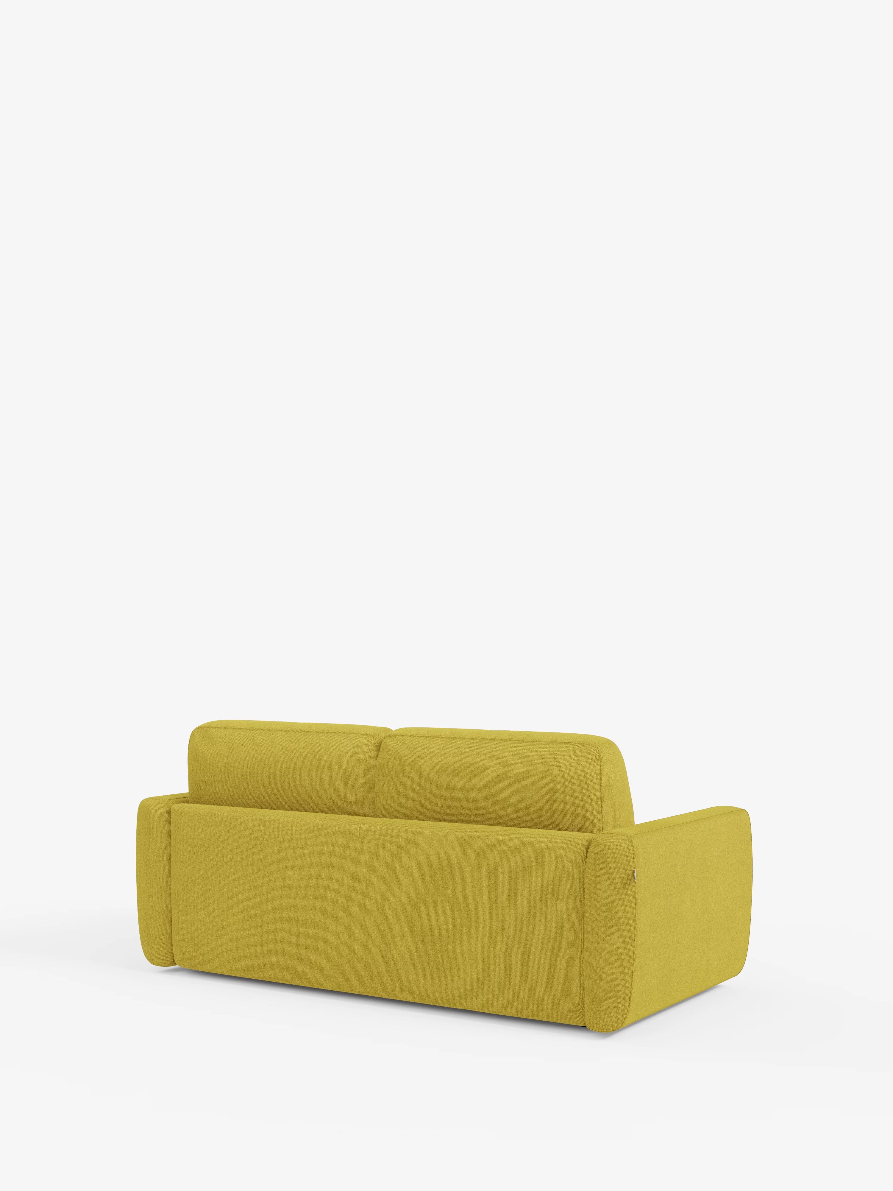 Leonida divano letto sfoderabile 3 posti - materasso alto 18 cm incluso e vano porta-cuscini in Tessuto Smacchiabile