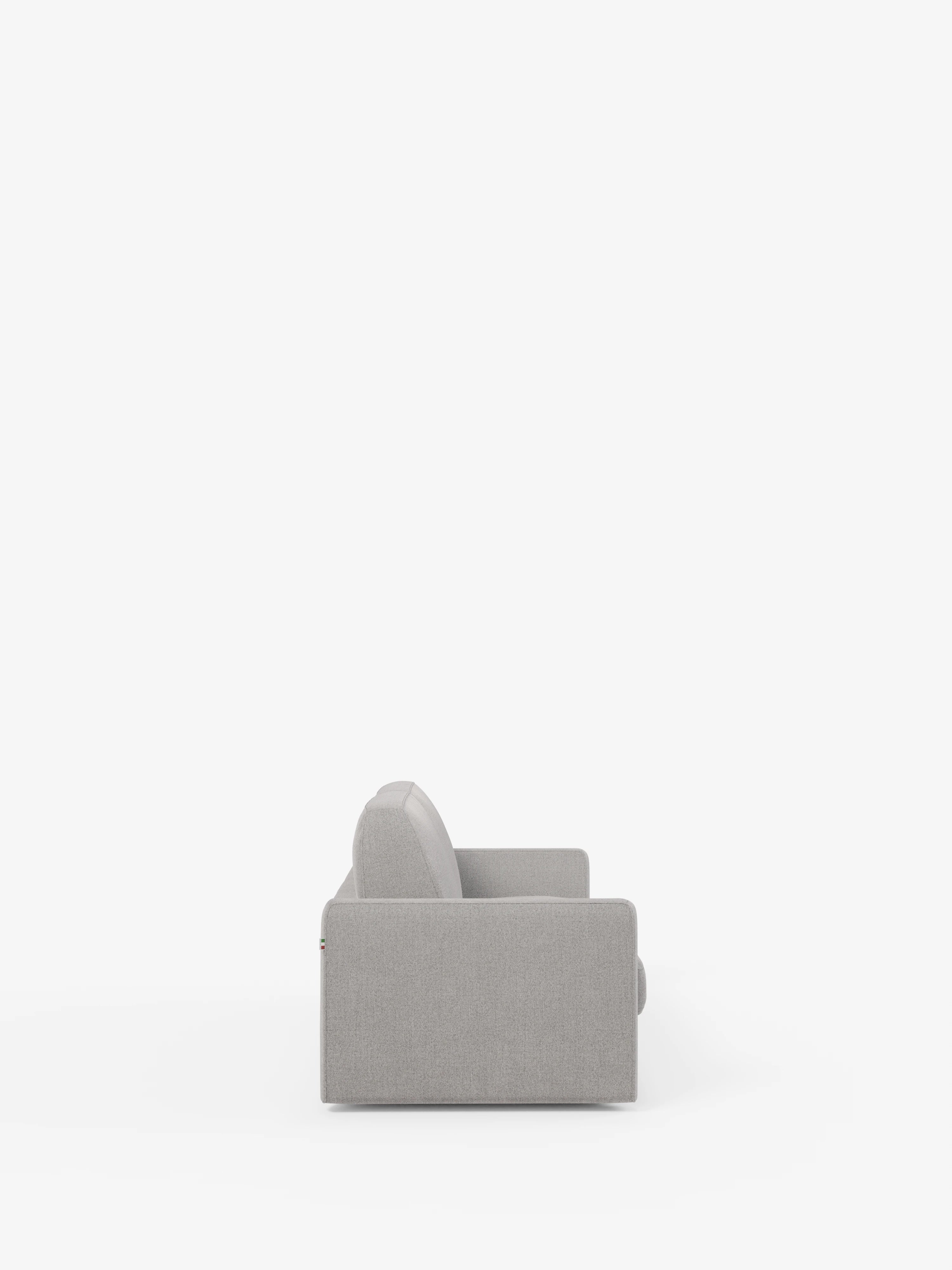 Leonida divano letto sfoderabile 3 posti - materasso alto 18 cm incluso e vano porta-cuscini in Tessuto Smacchiabile