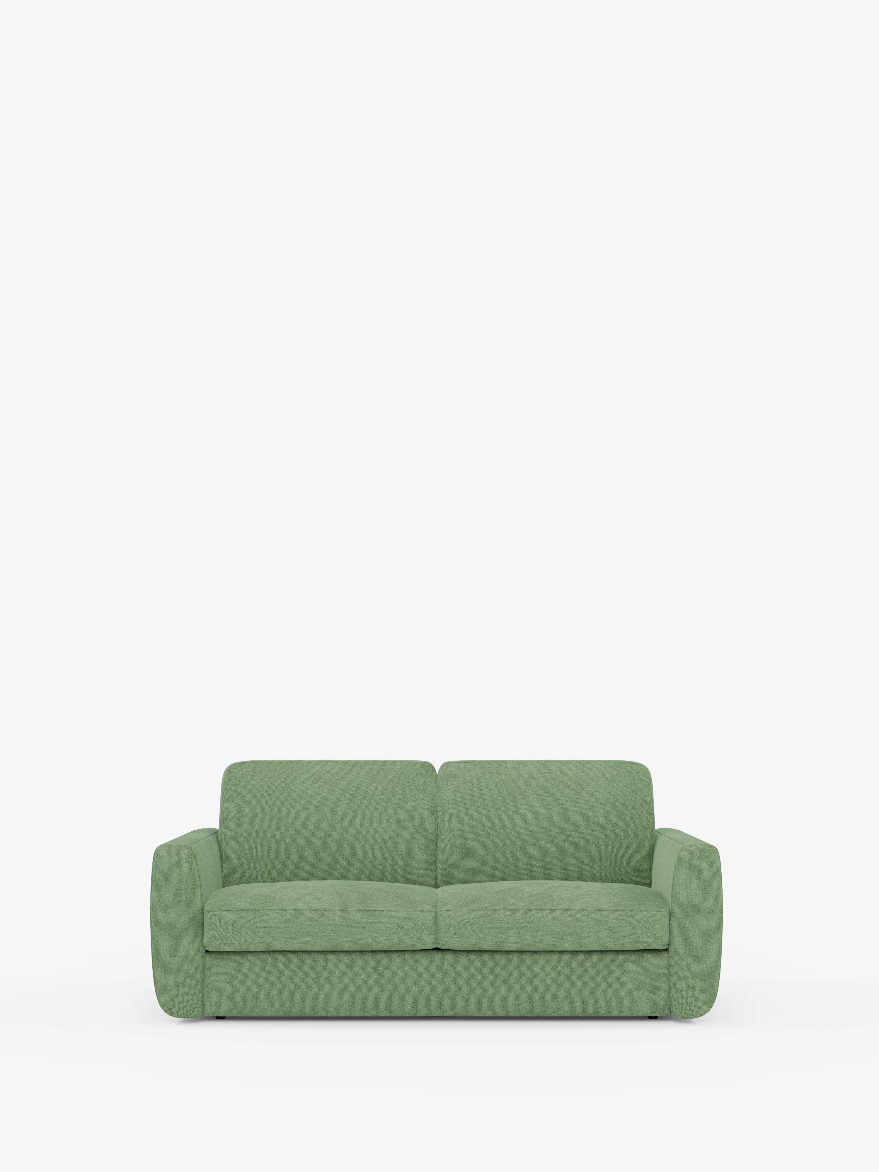 Leonida divano letto sfoderabile 3 posti - materasso alto 18 cm incluso e vano porta-cuscini in Tessuto Smacchiabile
