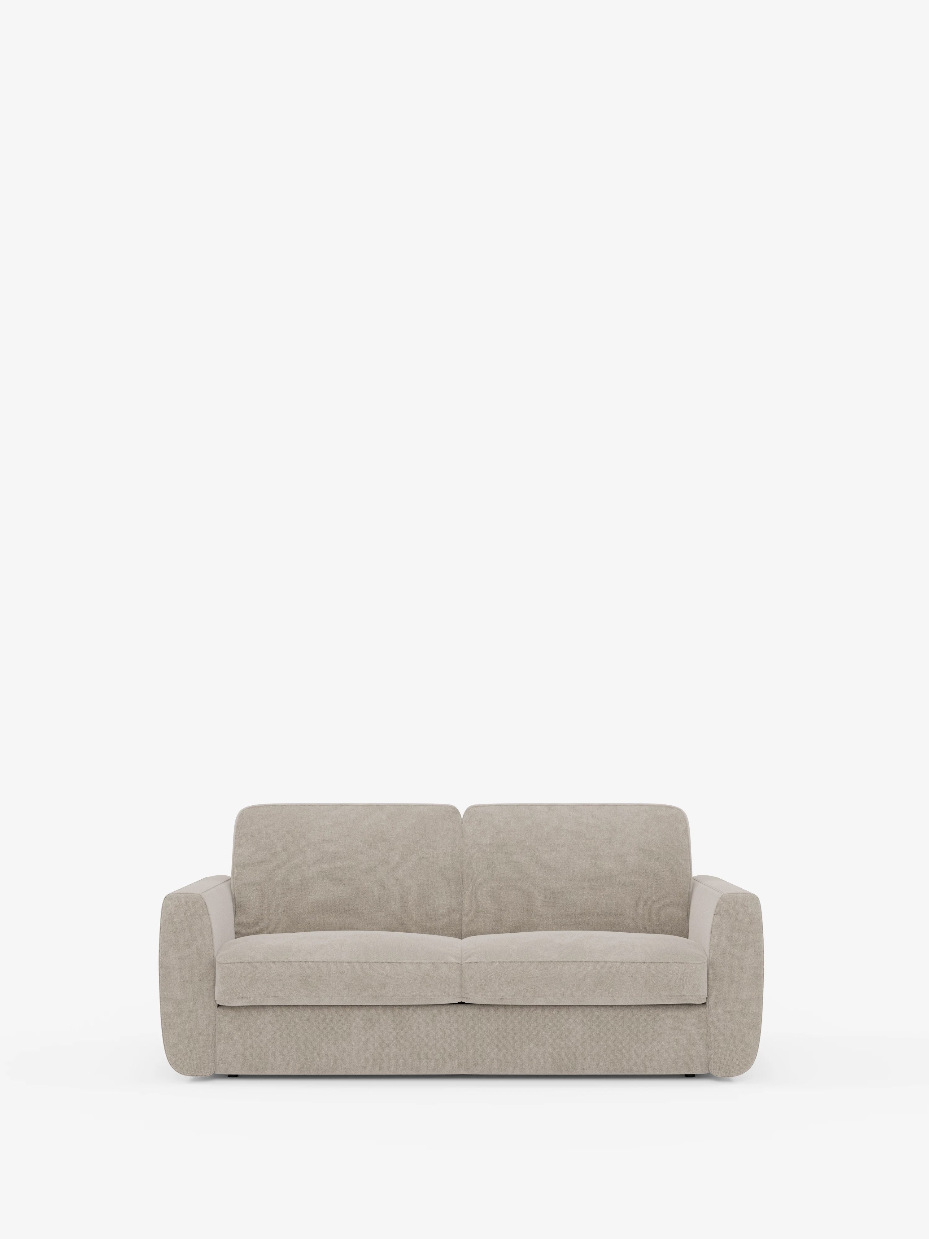 Leonida divano letto sfoderabile 3 posti - materasso alto 18 cm incluso e vano porta-cuscini in Tessuto Smacchiabile