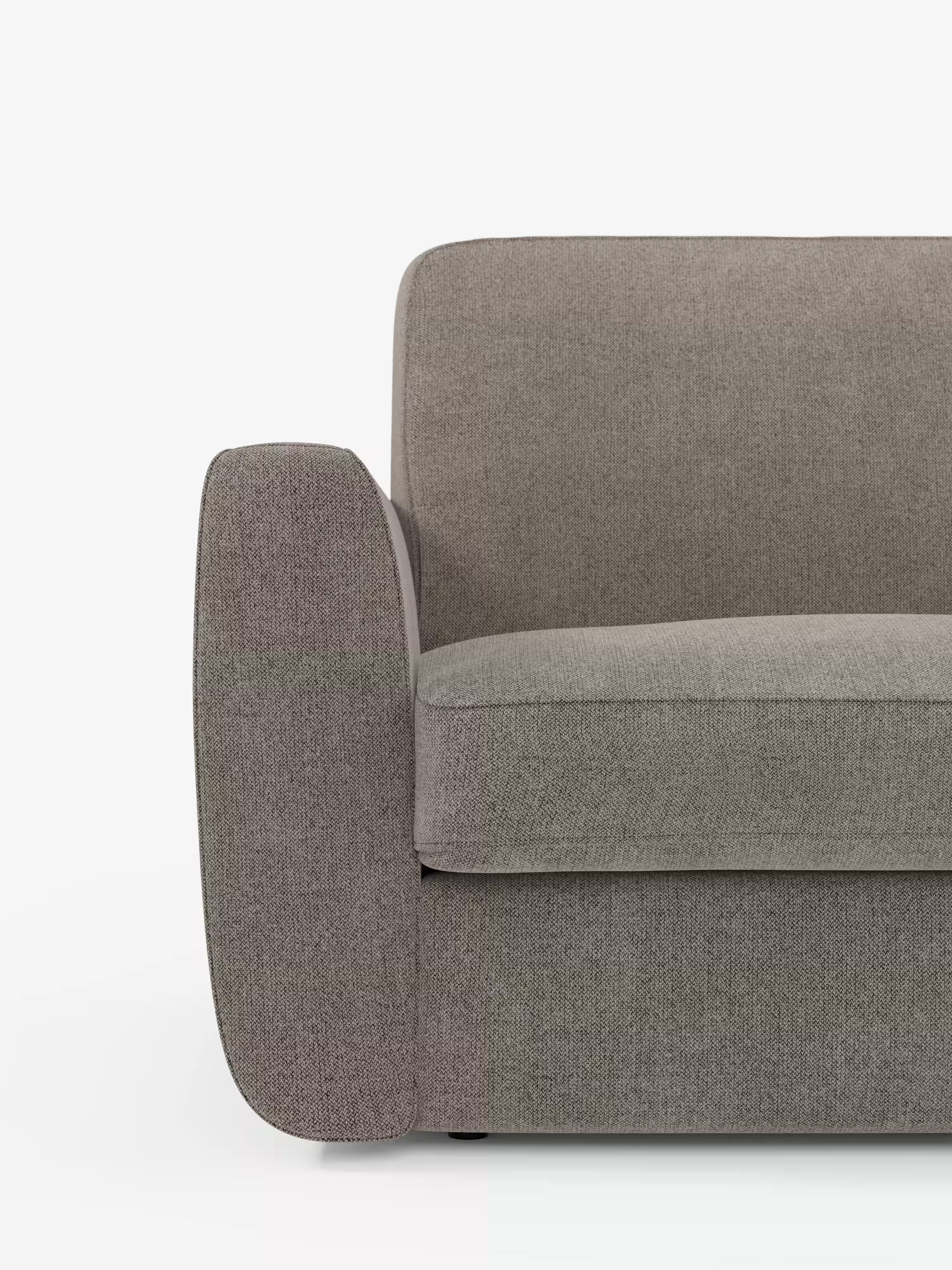 Leonida divano letto sfoderabile 3 posti - materasso alto 18 cm incluso e vano porta-cuscini in Tessuto Smacchiabile