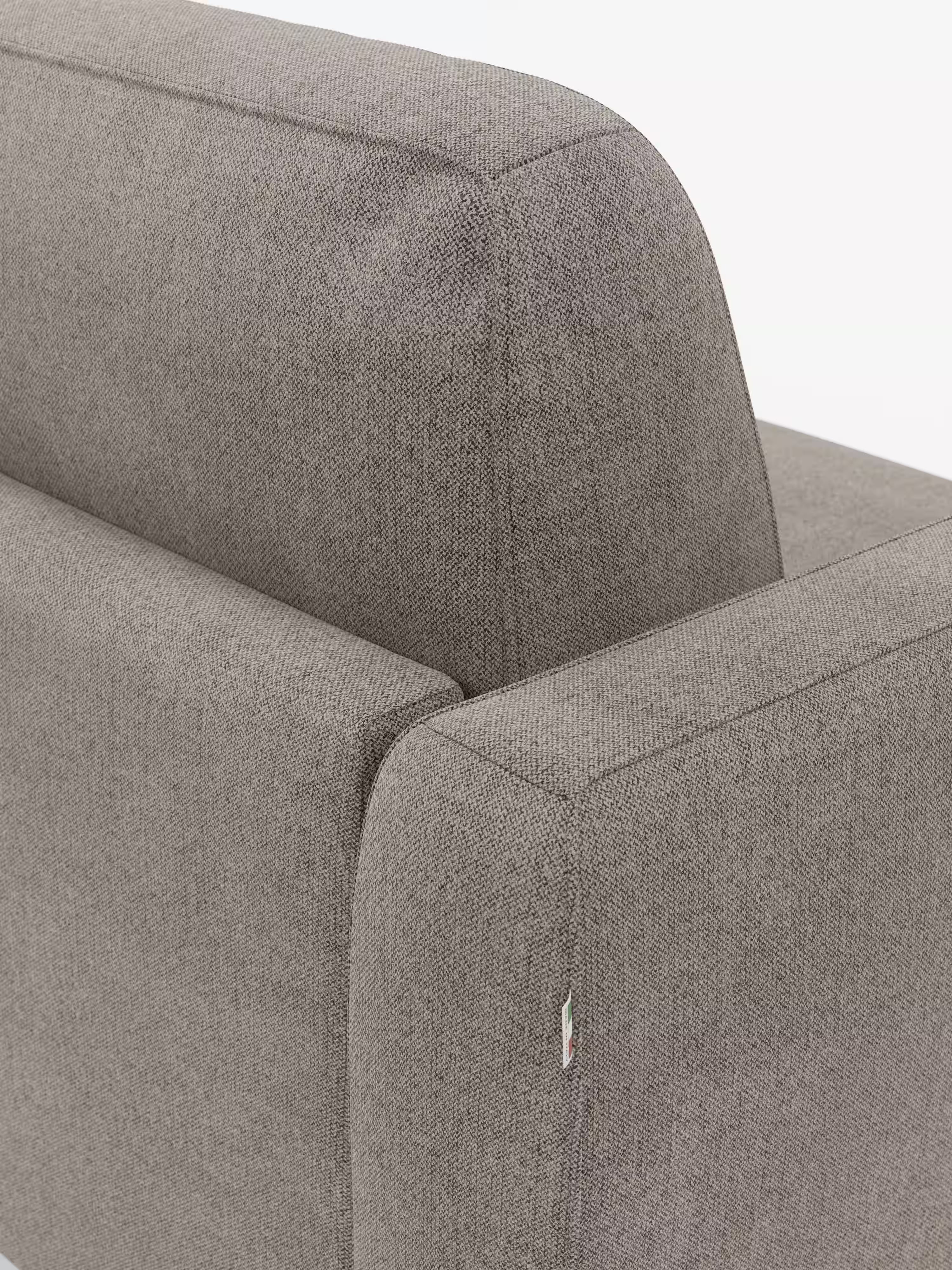 Leonida divano letto sfoderabile 3 posti - materasso alto 18 cm incluso e vano porta-cuscini in Tessuto Smacchiabile