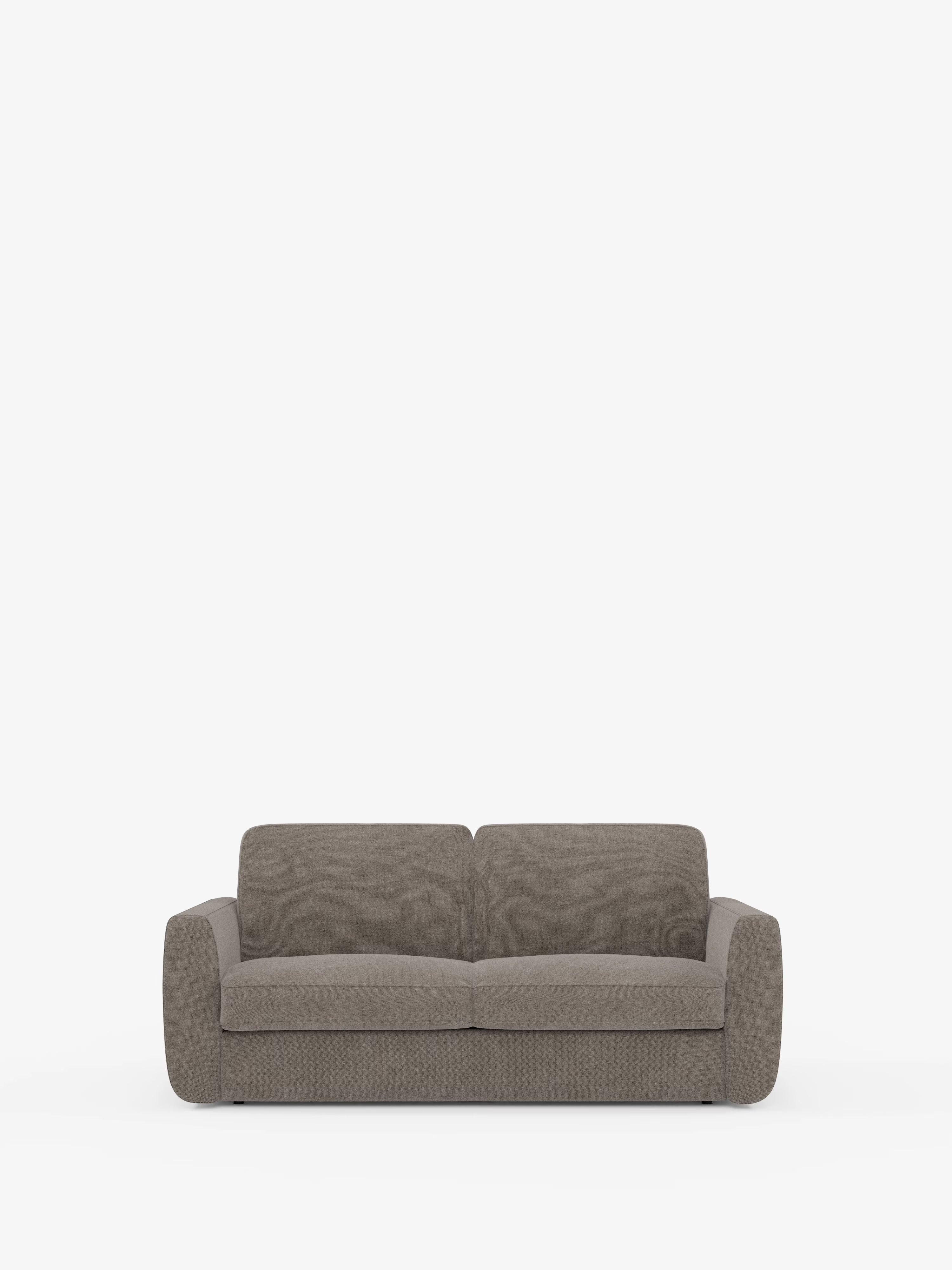 Leonida divano letto sfoderabile 3 posti - materasso alto 18 cm incluso e vano porta-cuscini in Tessuto Smacchiabile