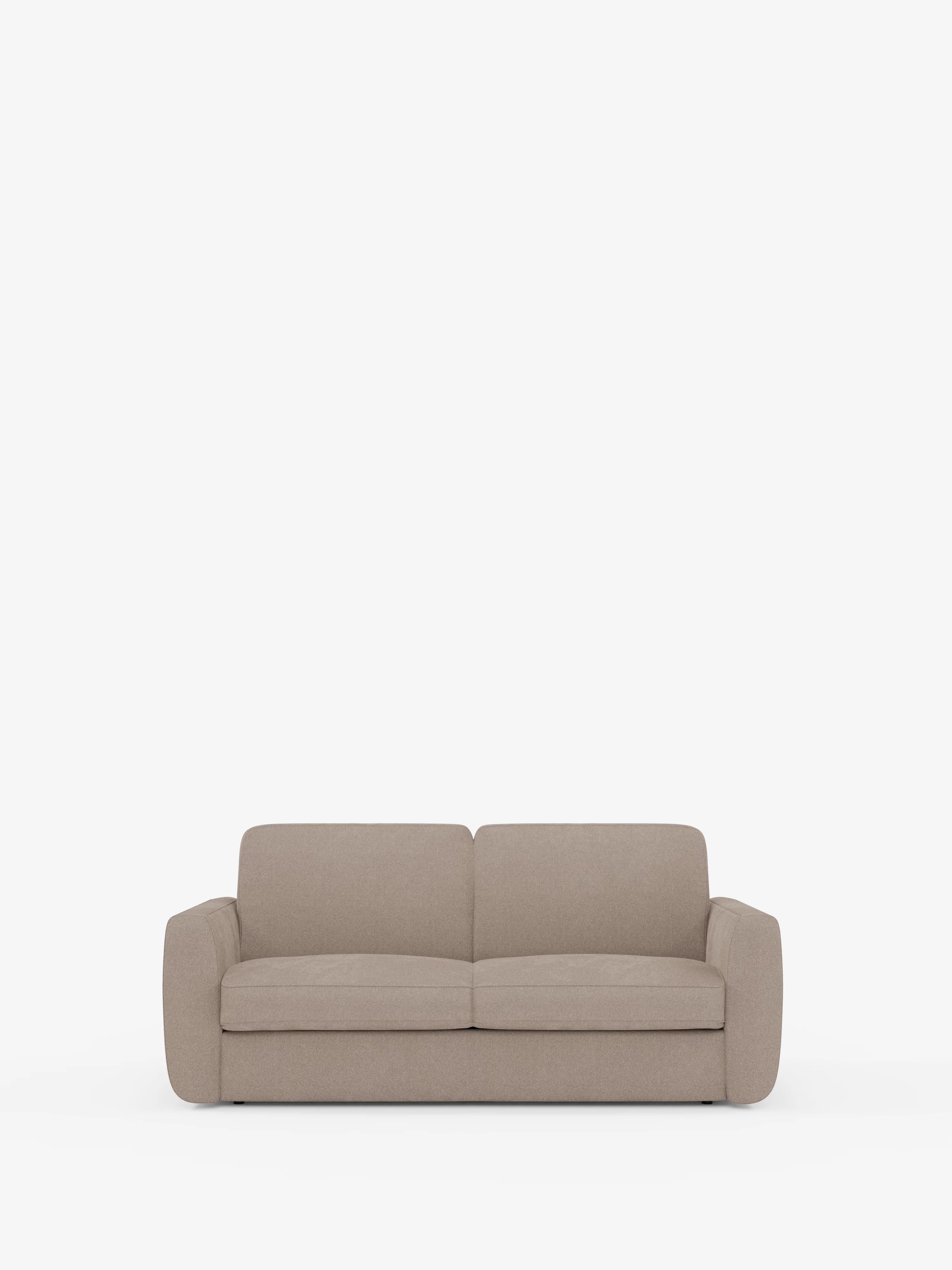 Leonida divano letto sfoderabile 3 posti - materasso alto 18 cm incluso e vano porta-cuscini in Tessuto Smacchiabile