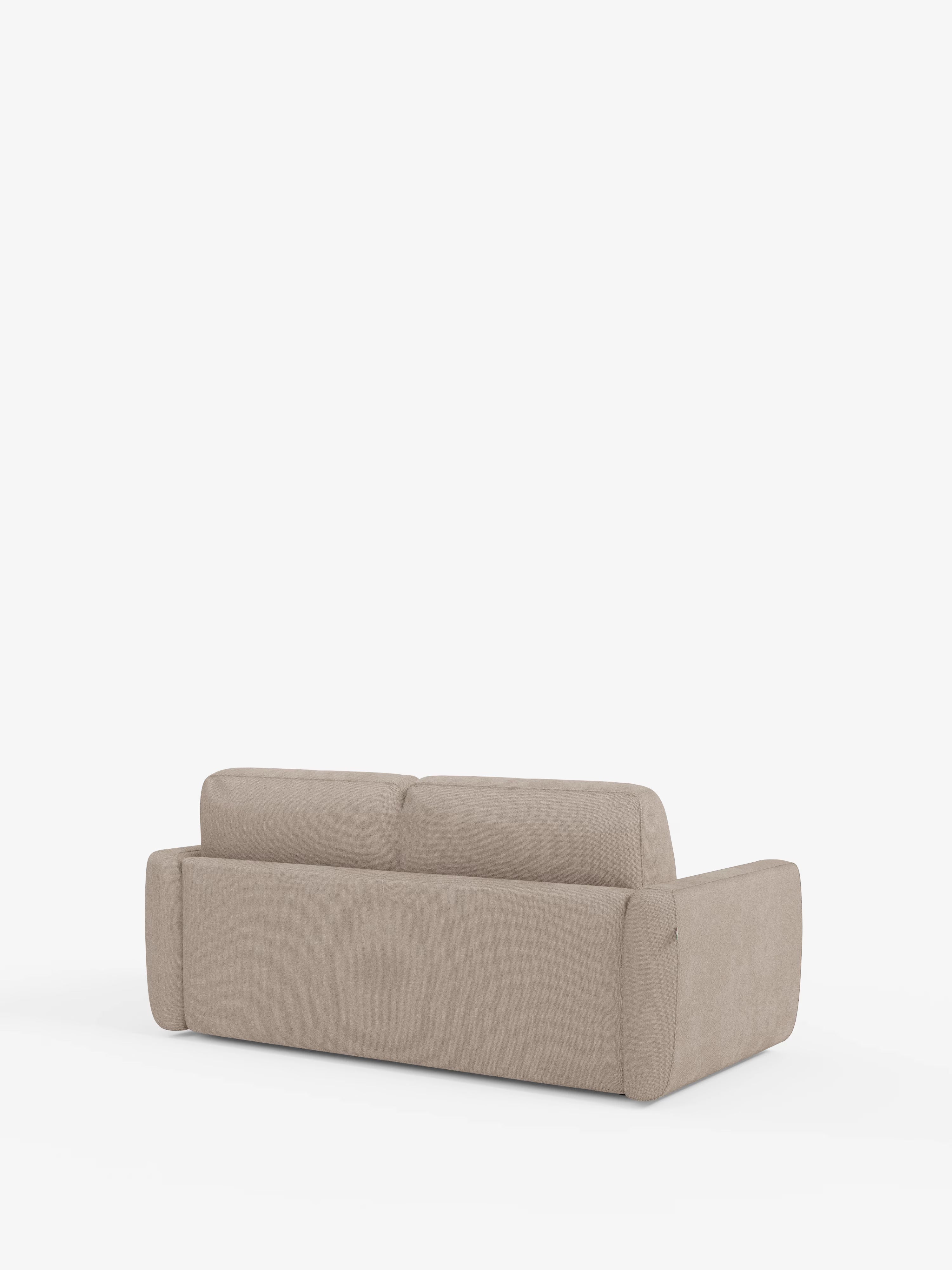 Leonida divano letto sfoderabile 3 posti - materasso alto 18 cm incluso e vano porta-cuscini in Tessuto Smacchiabile