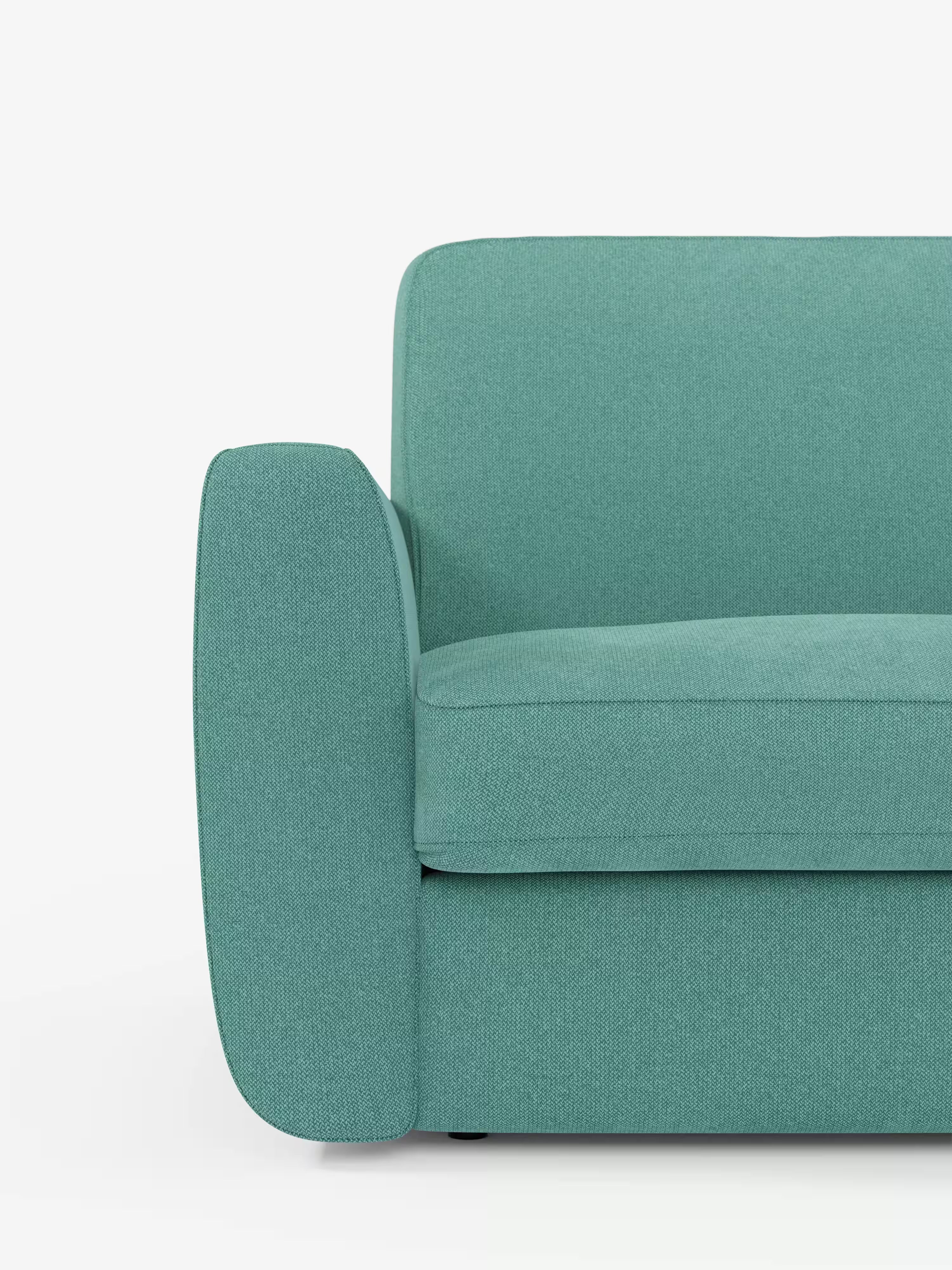 Leonida divano letto sfoderabile 3 posti - materasso alto 18 cm incluso e vano porta-cuscini in Tessuto Smacchiabile
