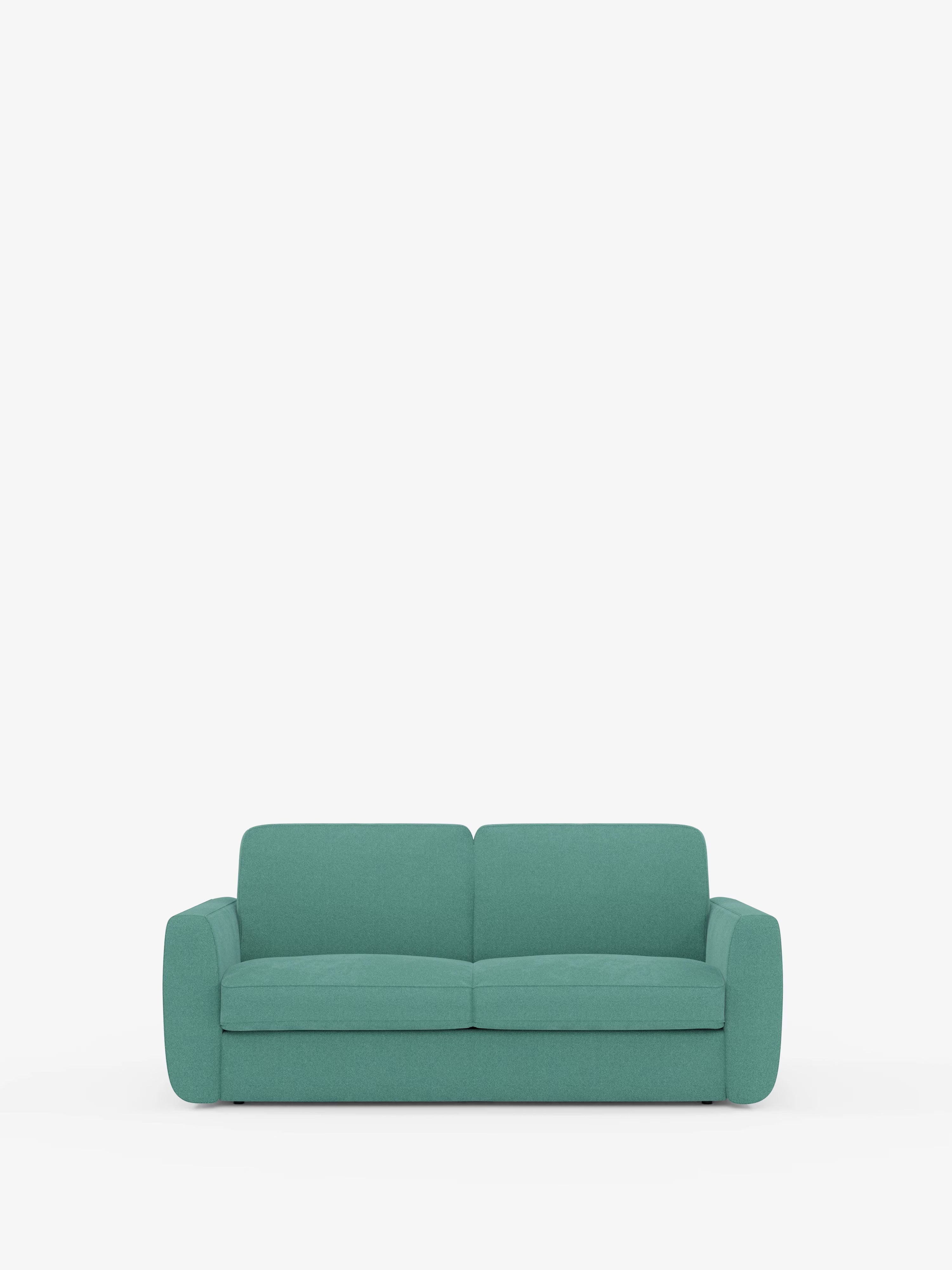Leonida divano letto sfoderabile 3 posti - materasso alto 18 cm incluso e vano porta-cuscini in Tessuto Smacchiabile