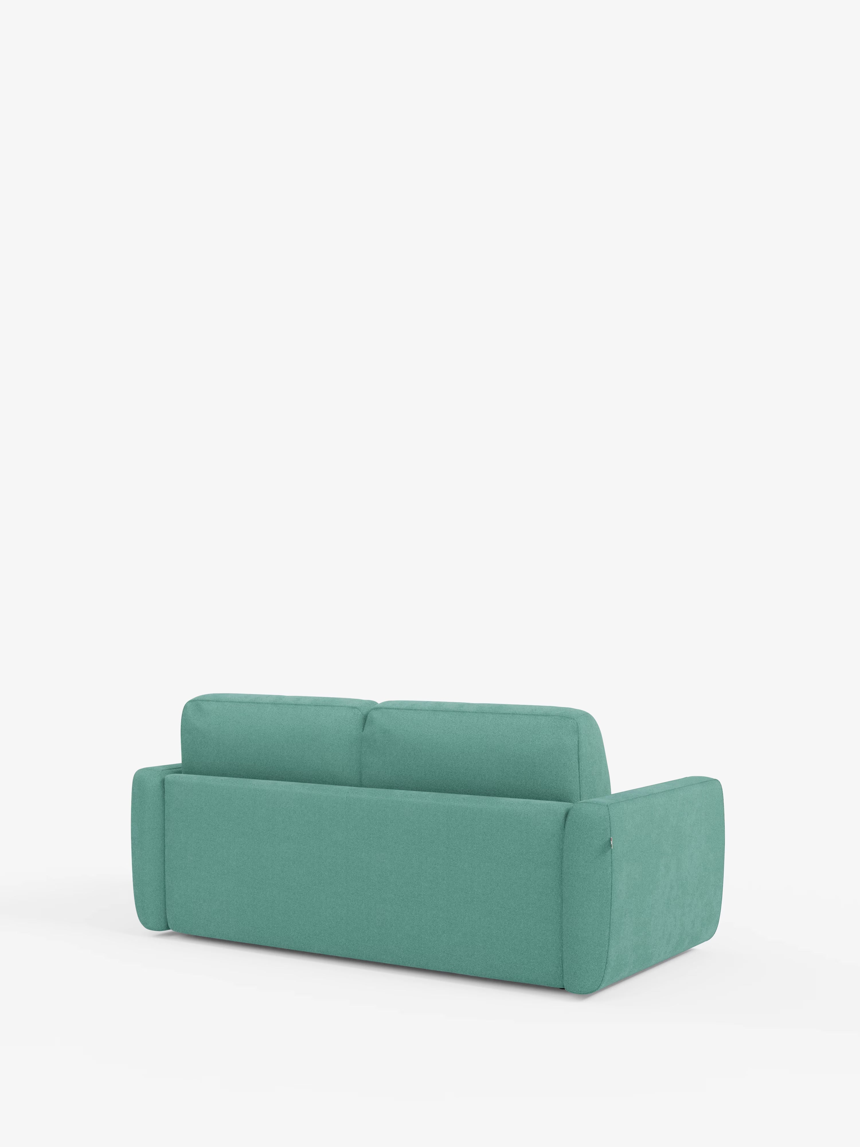 Leonida divano letto sfoderabile 3 posti - materasso alto 18 cm incluso e vano porta-cuscini in Tessuto Smacchiabile