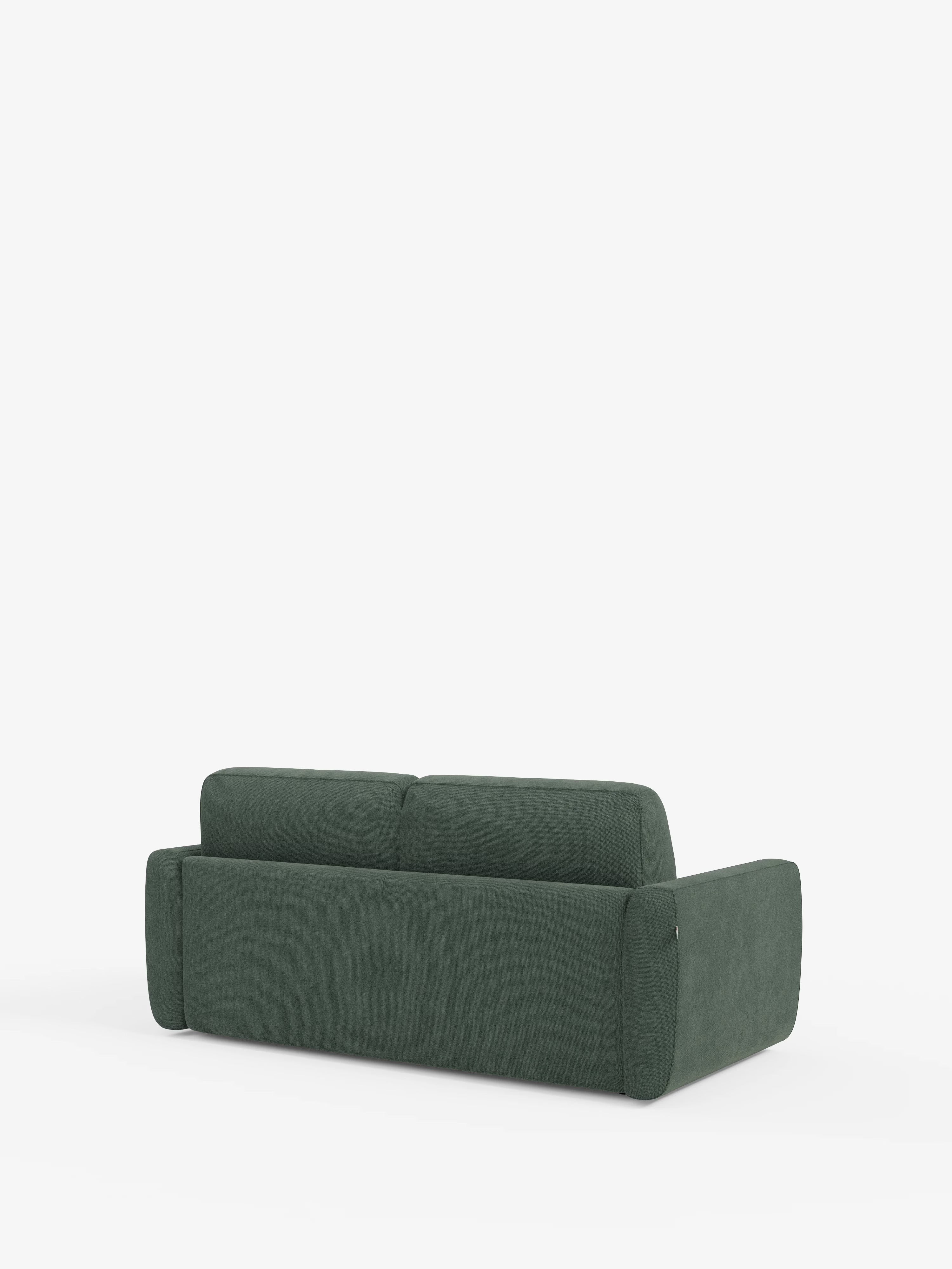 Leonida divano letto sfoderabile 3 posti - materasso alto 18 cm incluso e vano porta-cuscini in Tessuto Smacchiabile