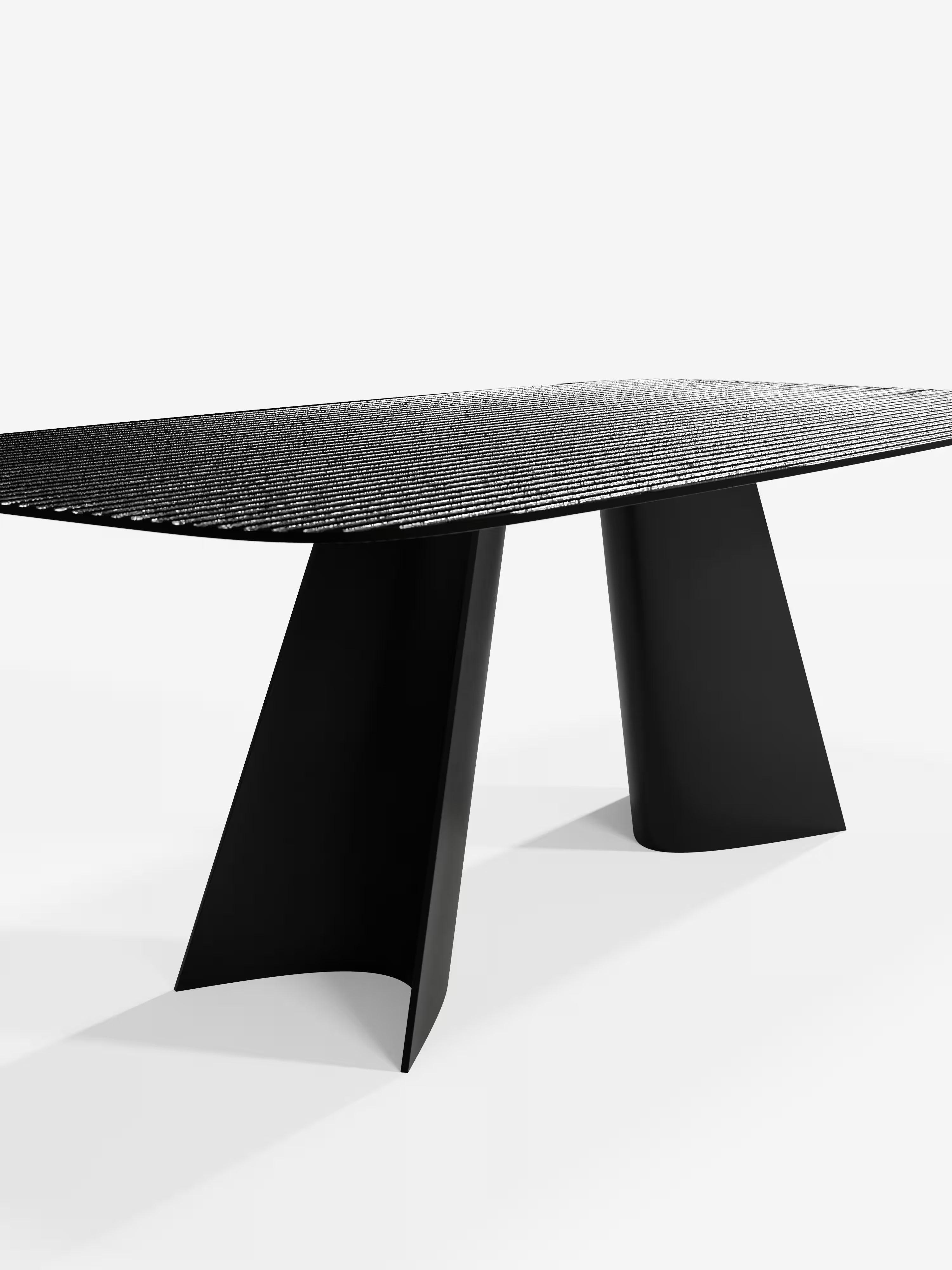 Louis Tavolo da pranzo rettangolare 210x110 cm in vetro rigato retroargentato