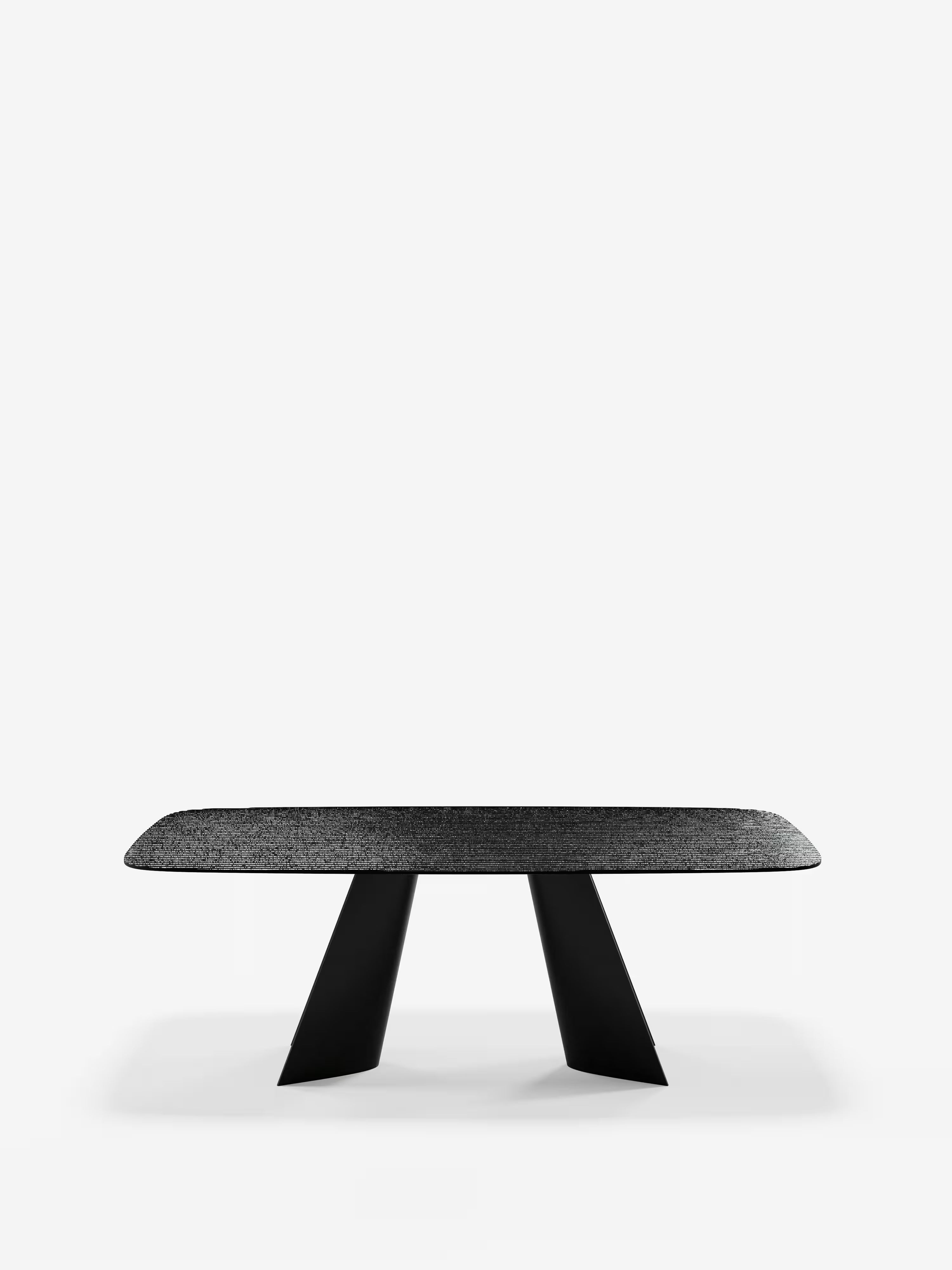 Louis Tavolo da pranzo rettangolare 210x110 cm in vetro rigato retroargentato