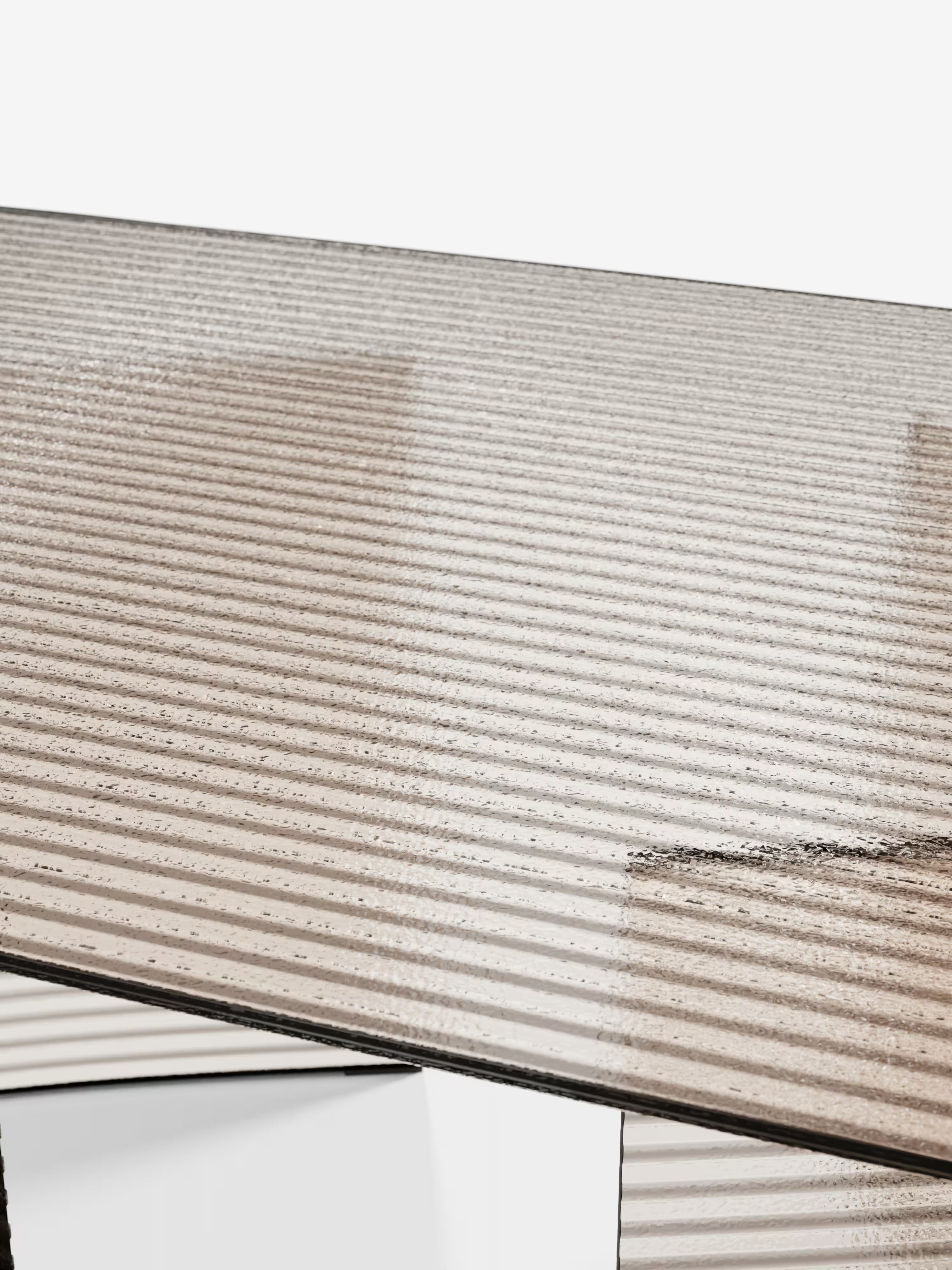 Lovely Tavolo da pranzo rettangolare 240×120 cm in vetro rigato