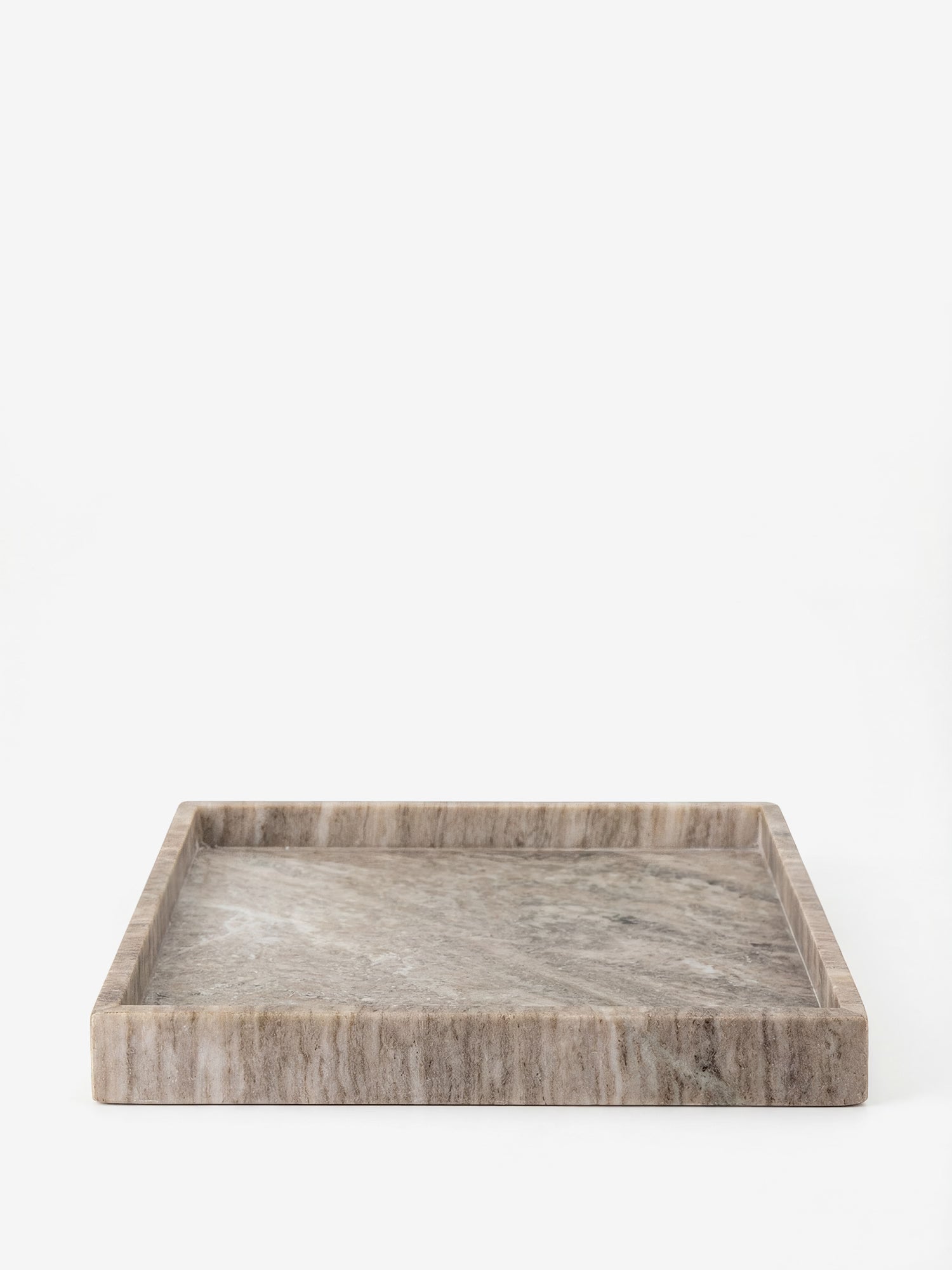 Majsa bandeja cuadrada 35x35 de mármol marrón elegante con diseño nórdico