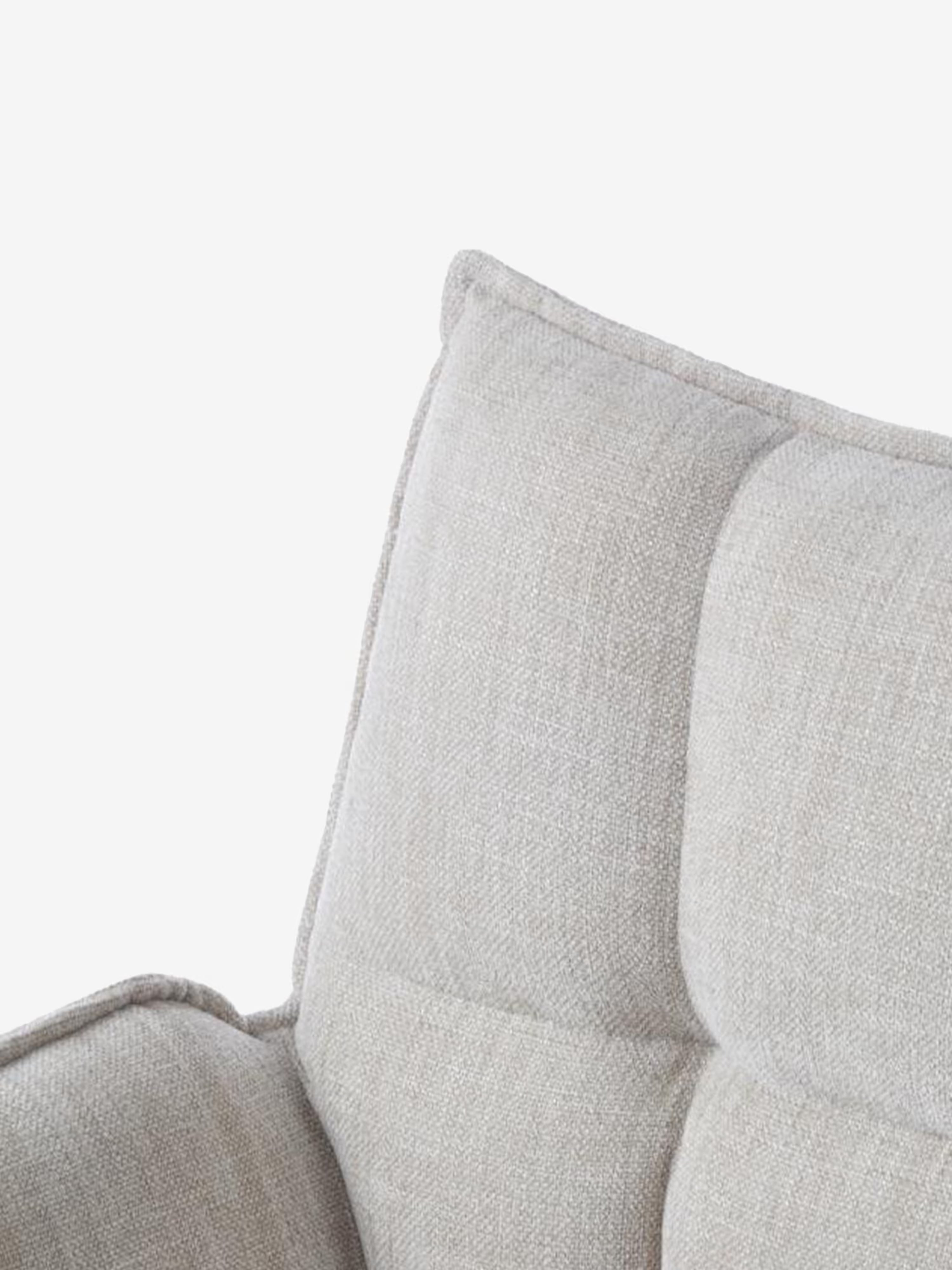 Marilla Chaise pivotante rembourrée en tissu - dossier matelassé et base en métal noir