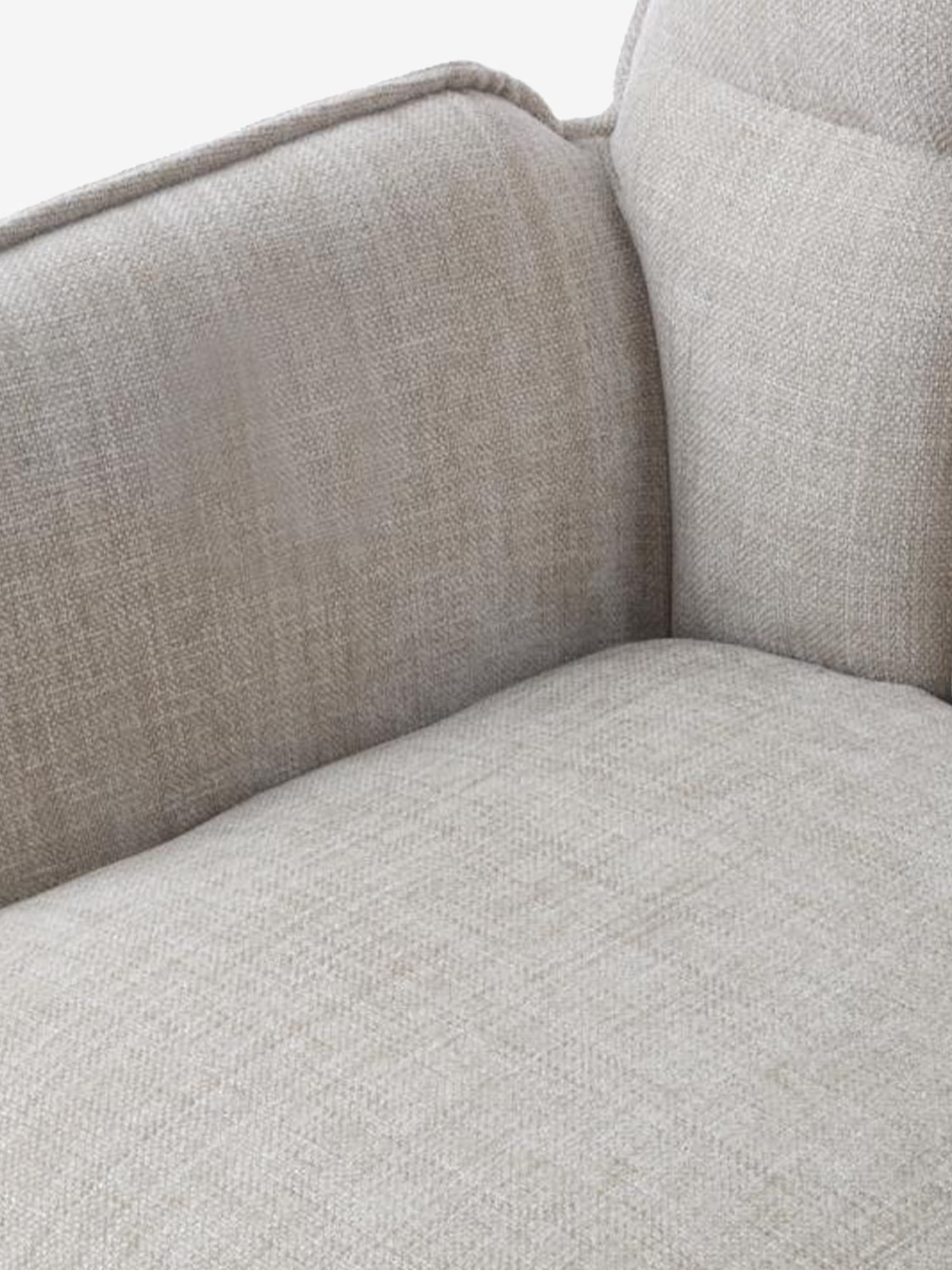 Marilla Chaise pivotante rembourrée en tissu - dossier matelassé et base en métal noir