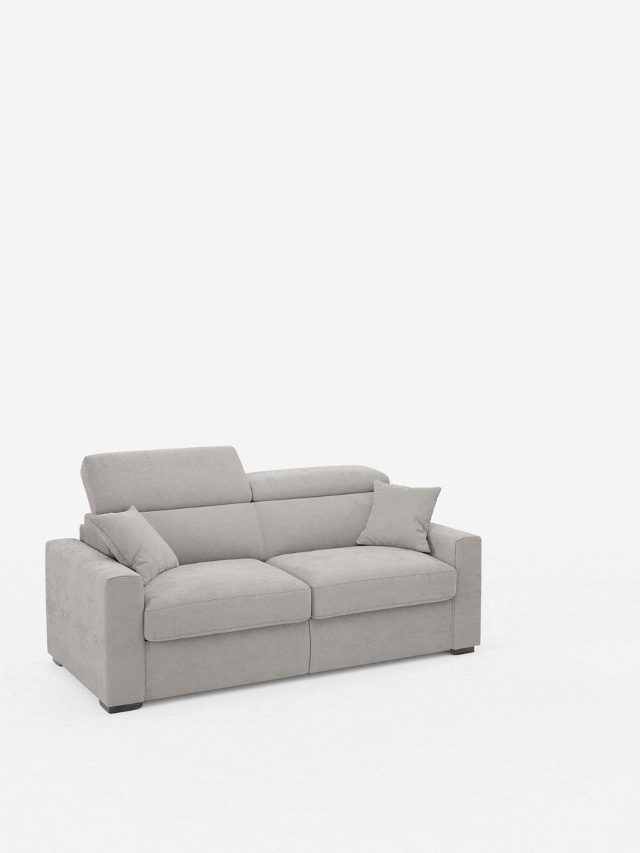 Maximus Divano letto 3 posti e materasso ALTO 20 cm - Poggiatesta reclinabili in tessuto smacchiabile Oeko-Tex