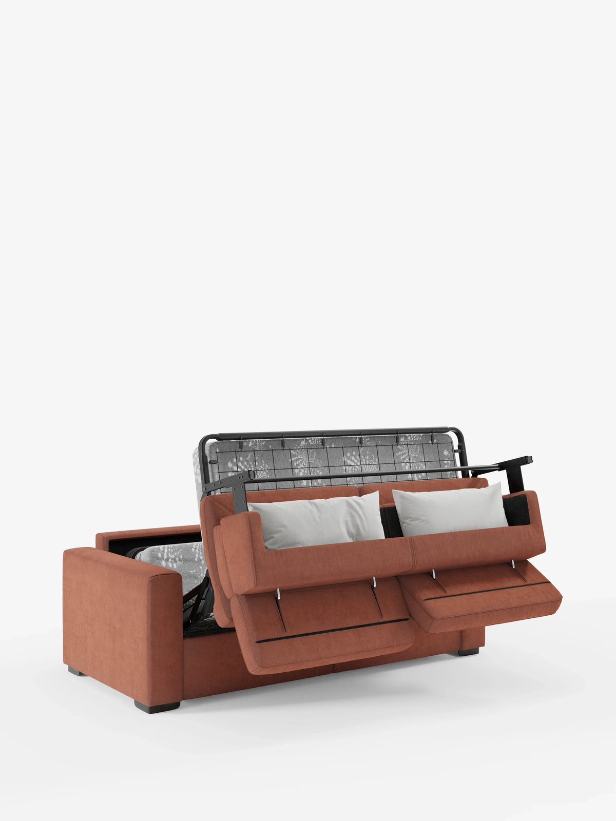Maximus Divano letto 3 posti e materasso ALTO 20 cm - Poggiatesta reclinabili in tessuto smacchiabile Oeko-Tex