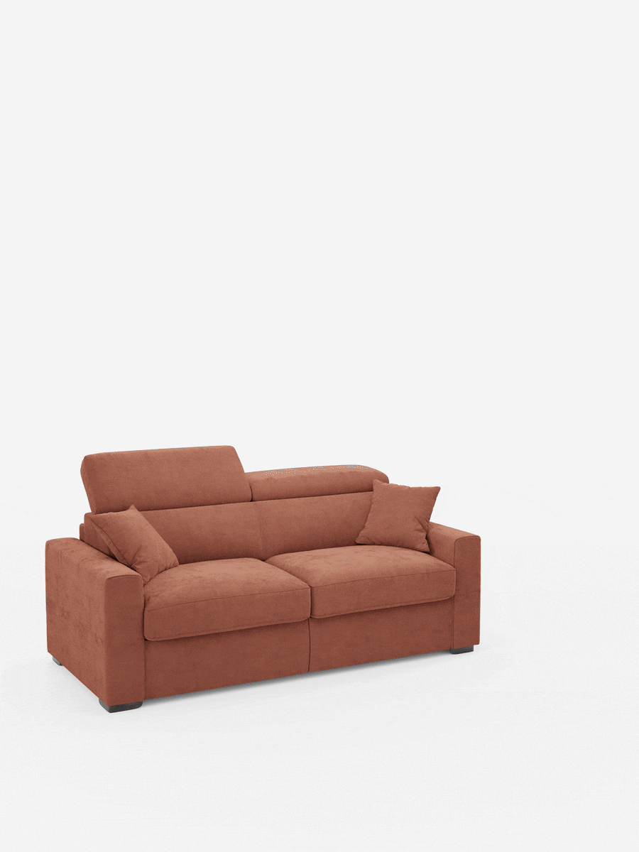 Maximus Divano letto 3 posti e materasso ALTO 20 cm - Poggiatesta reclinabili in tessuto smacchiabile Oeko-Tex