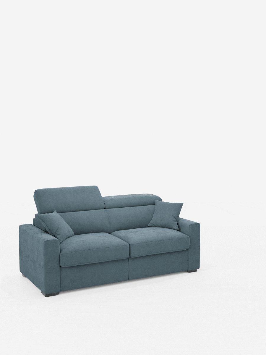Maximus Divano letto 3 posti e materasso ALTO 20 cm - Poggiatesta reclinabili in tessuto smacchiabile Oeko-Tex