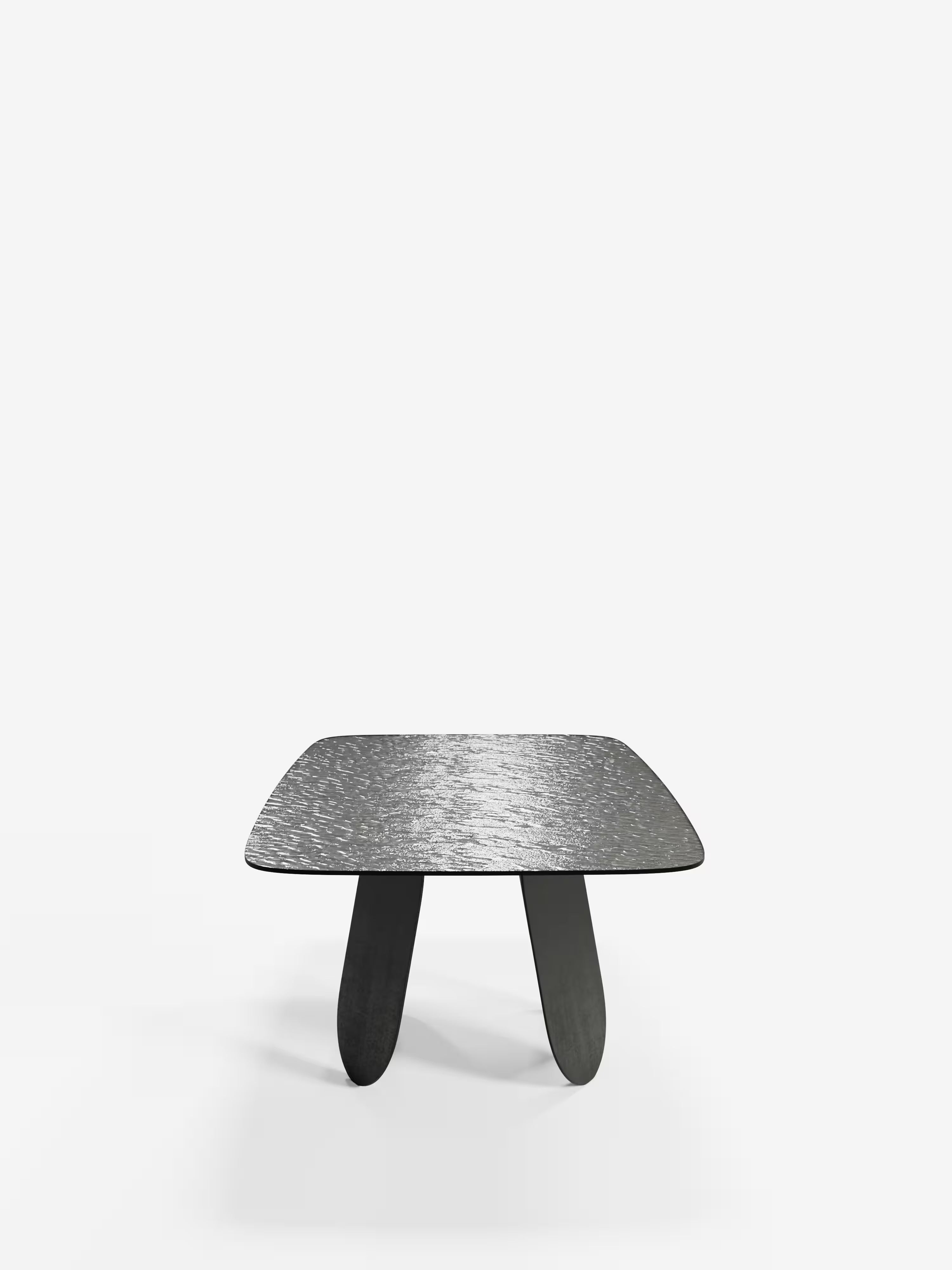 Maya Mesa de comedor rectangular en vidrio martillado 210/240 cm