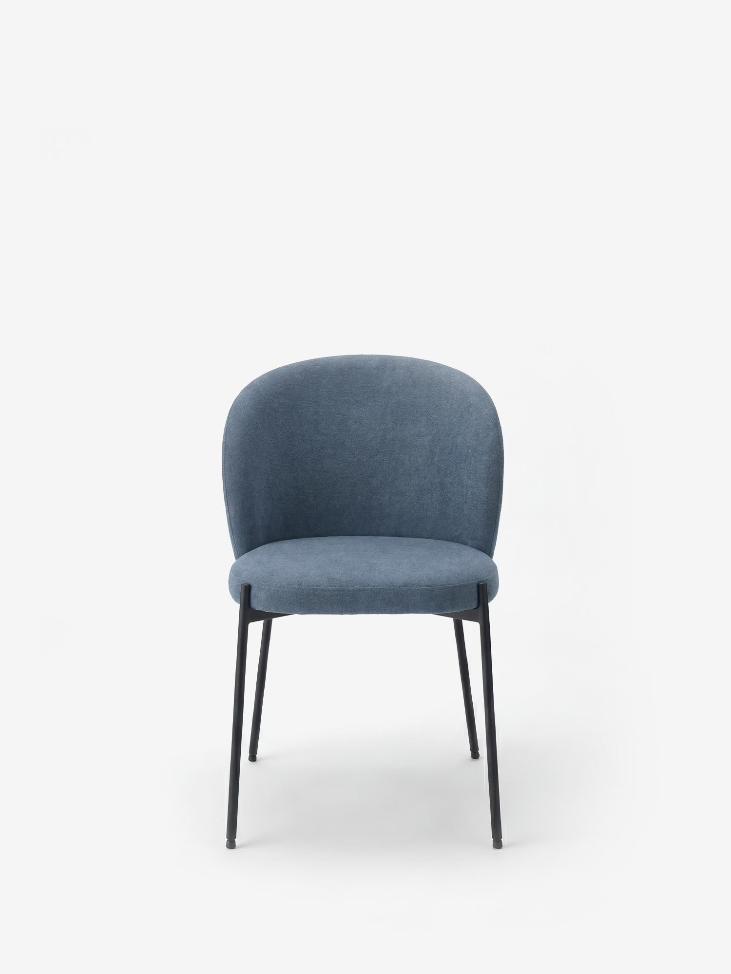 Meggie Chaise rembourrée avec travail canné en tissu et pieds en métal