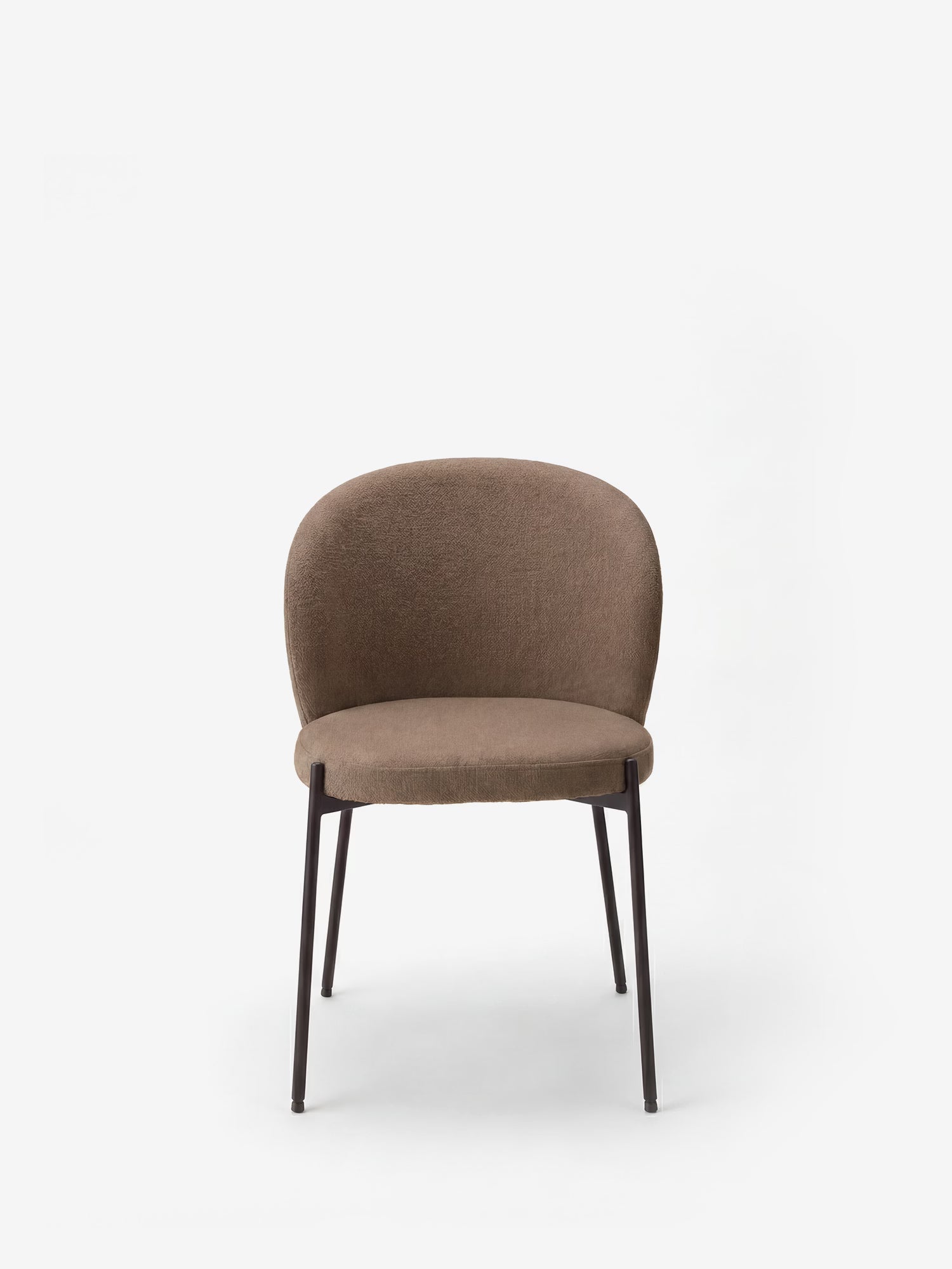 Meggie Chaise rembourrée avec travail canné en tissu et pieds en métal