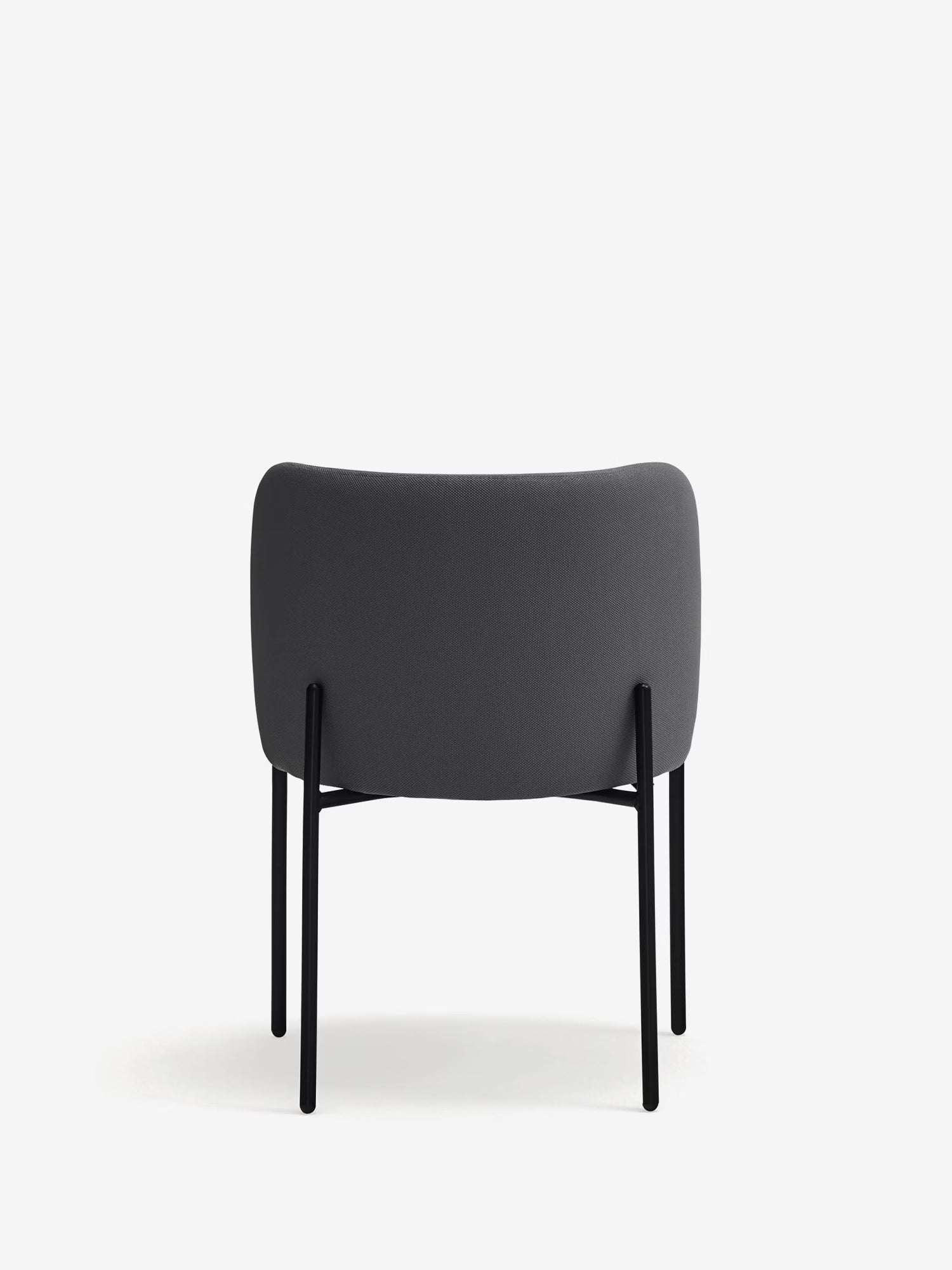 Mogi Chaise rembourrée en cuir vegan avec pieds en métal noir