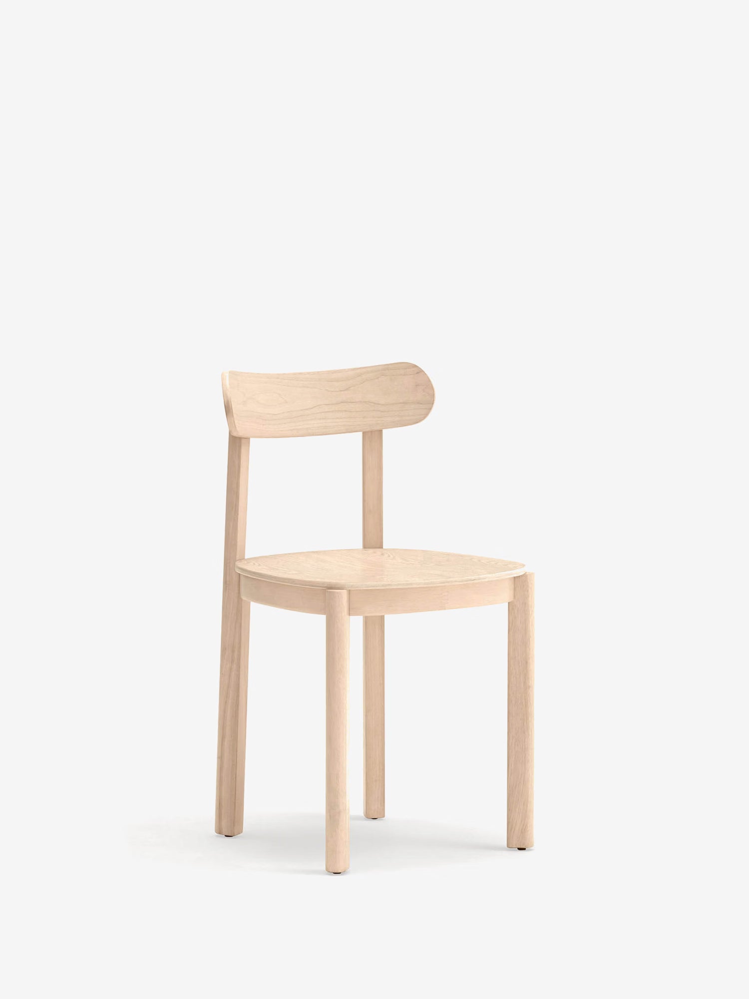 Nara Chaise en frêne et structure en bois massif finition naturelle ou noire