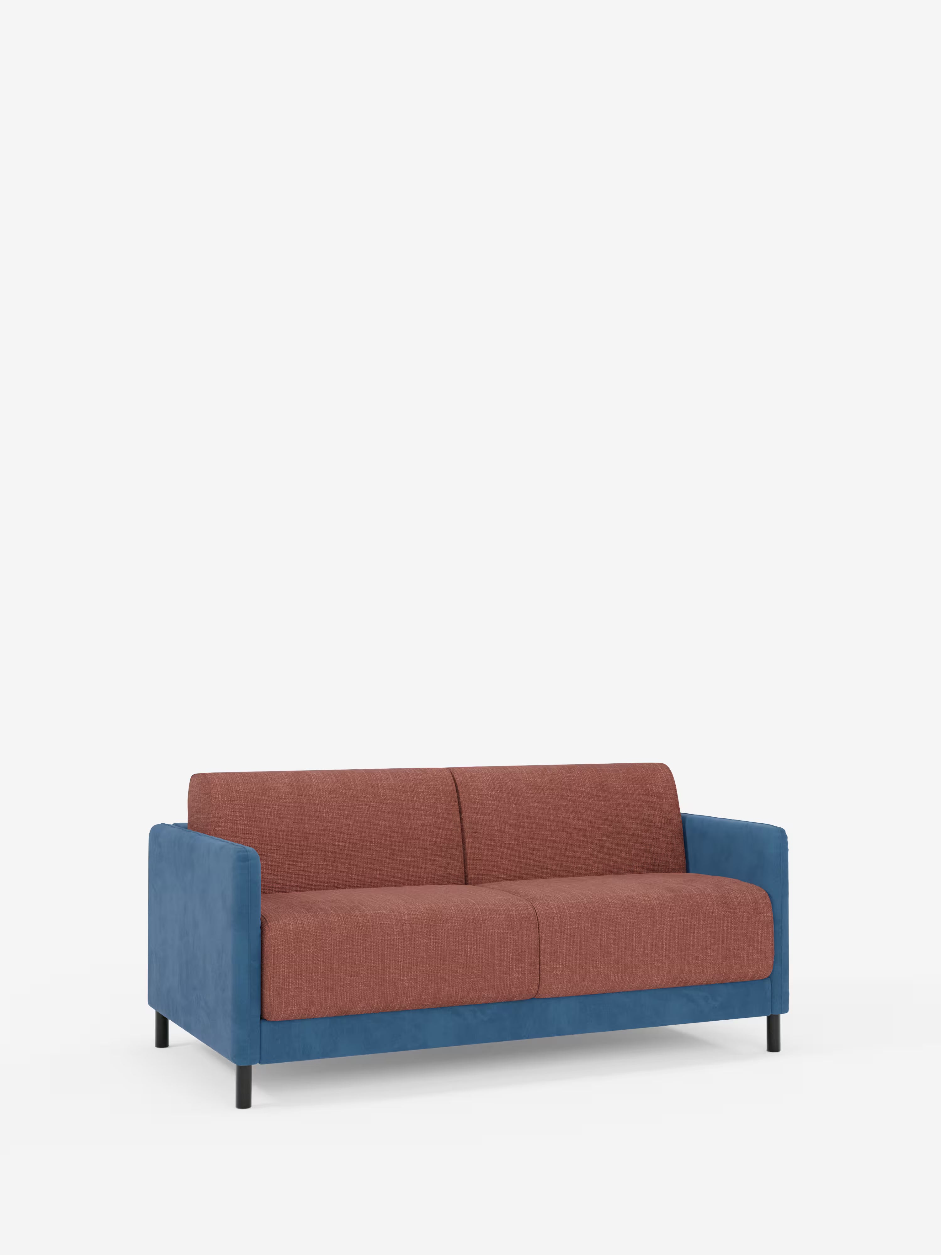 Narciso divano letto 2 e 3 posti materasso alto 18 cm - bicolore cuoio - panna in microfibra e ciniglia impermeabile
