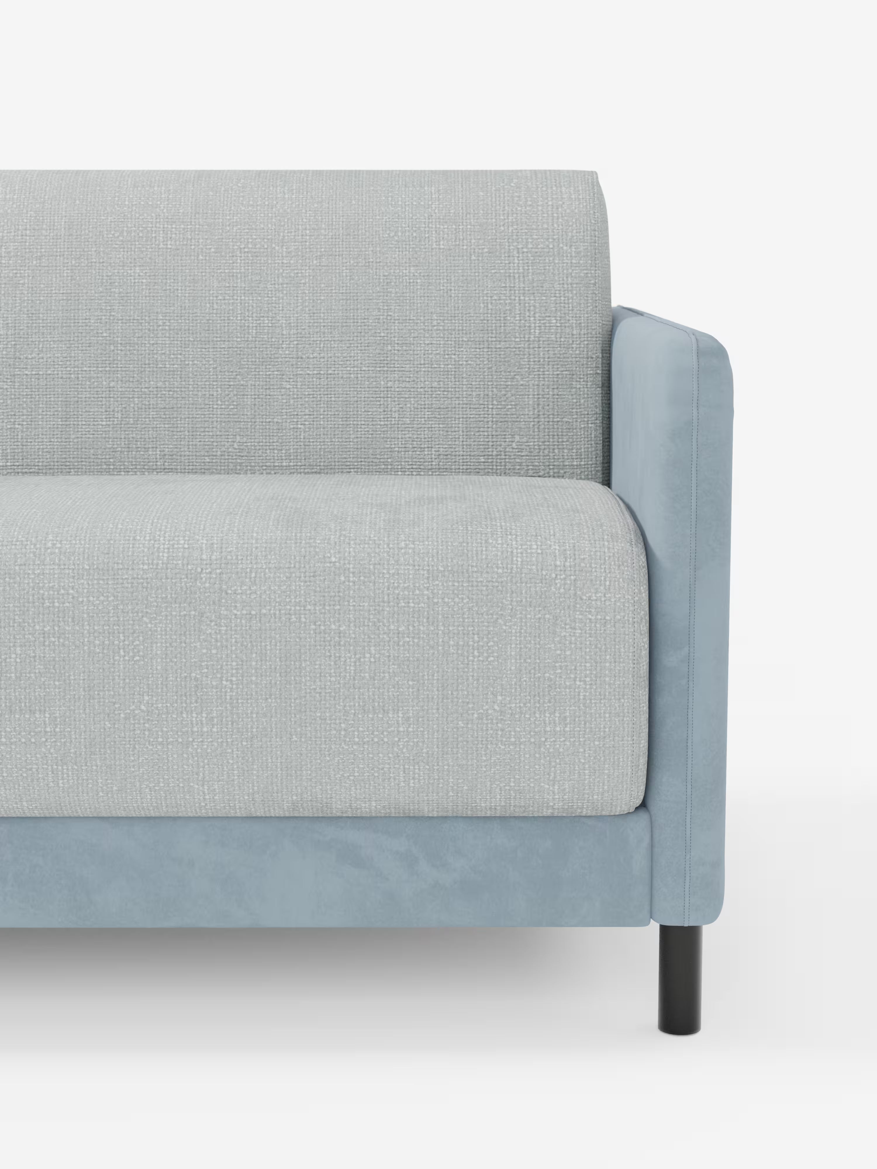 Narciso divano letto 2 e 3 posti materasso alto 18 cm - bicolore cuoio - panna in microfibra e ciniglia impermeabile