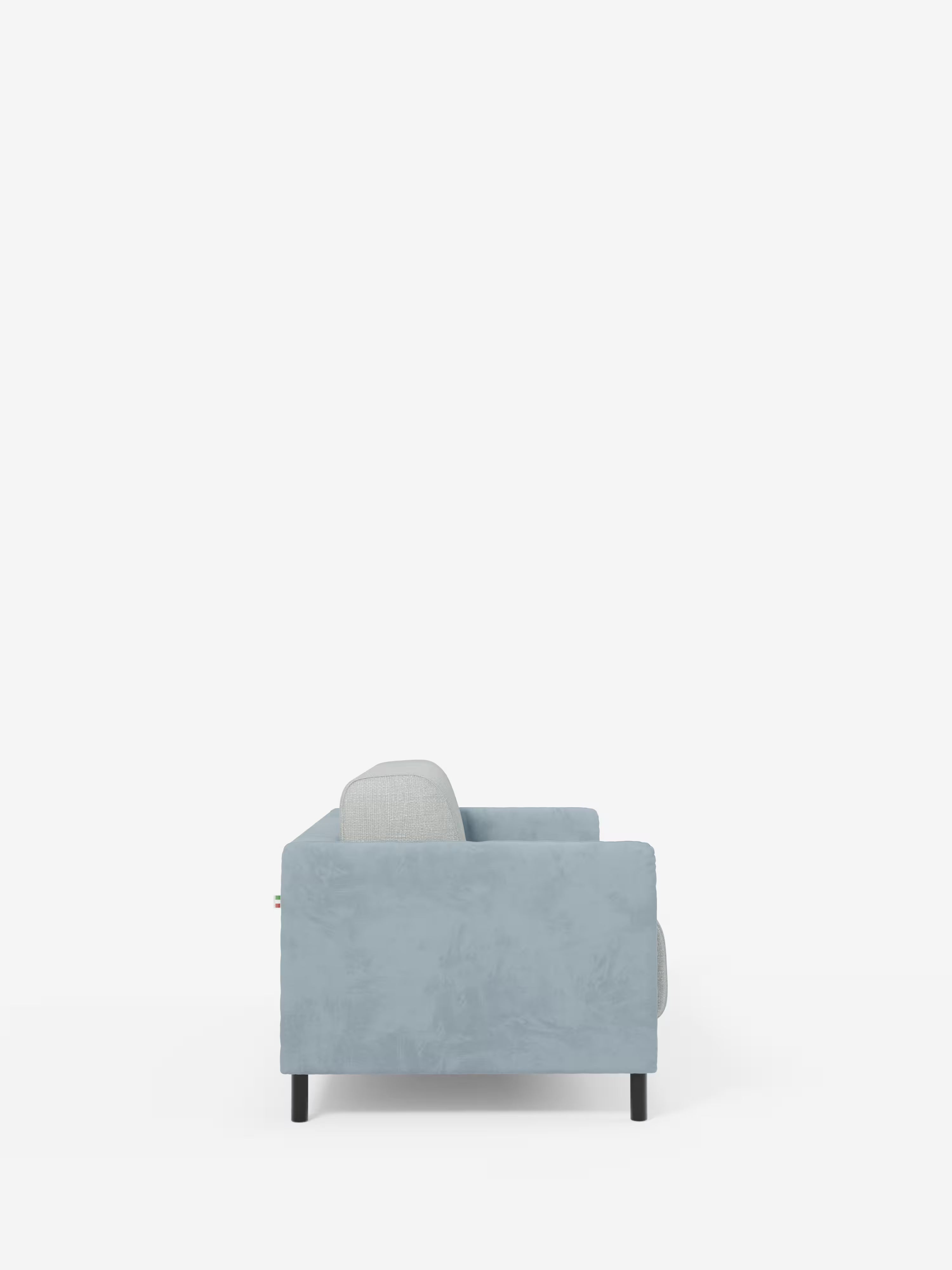 Narciso divano letto 2 e 3 posti materasso alto 18 cm - bicolore cuoio - panna in microfibra e ciniglia impermeabile